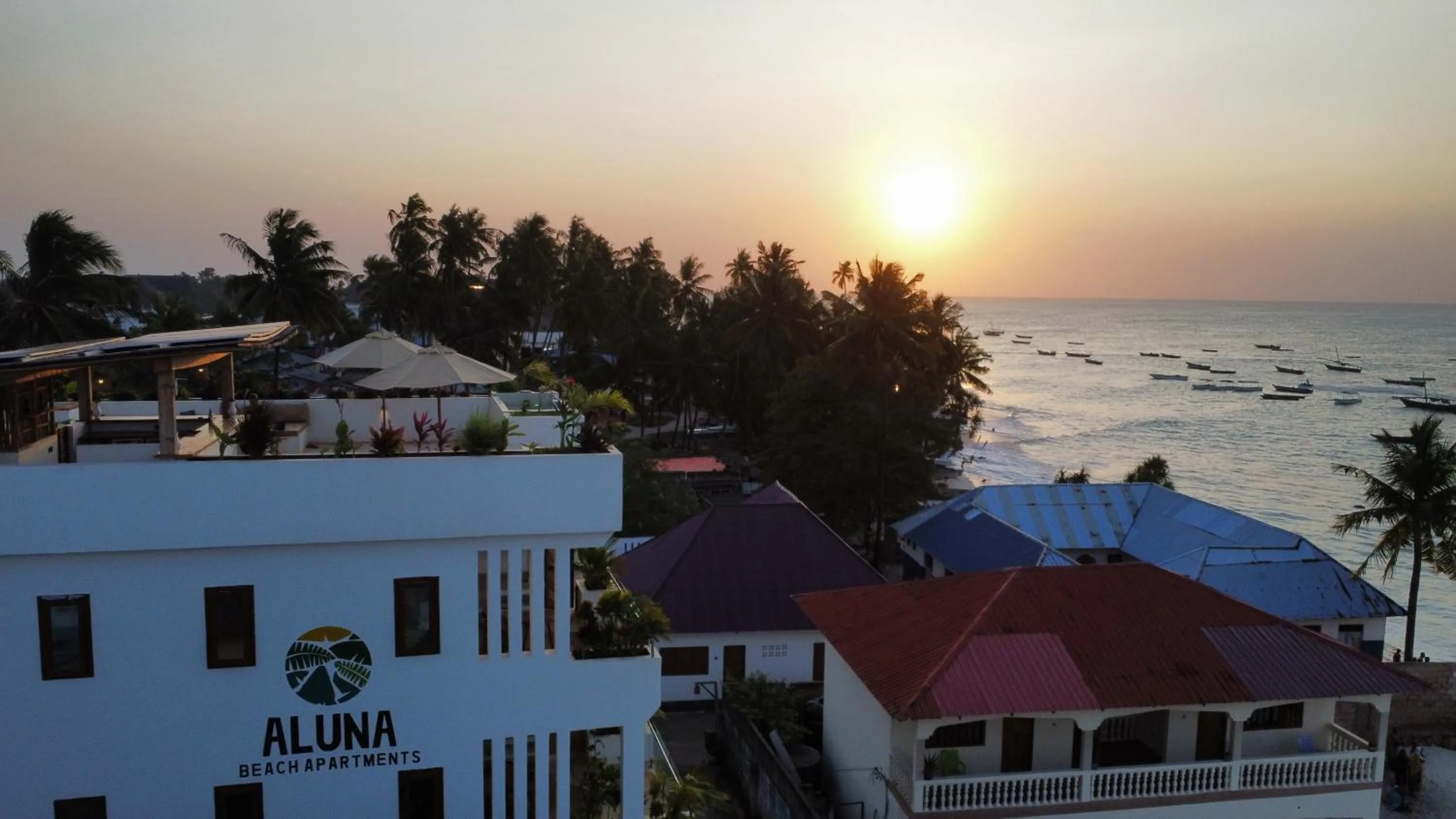 Sunset in Aluna Beach Apartments