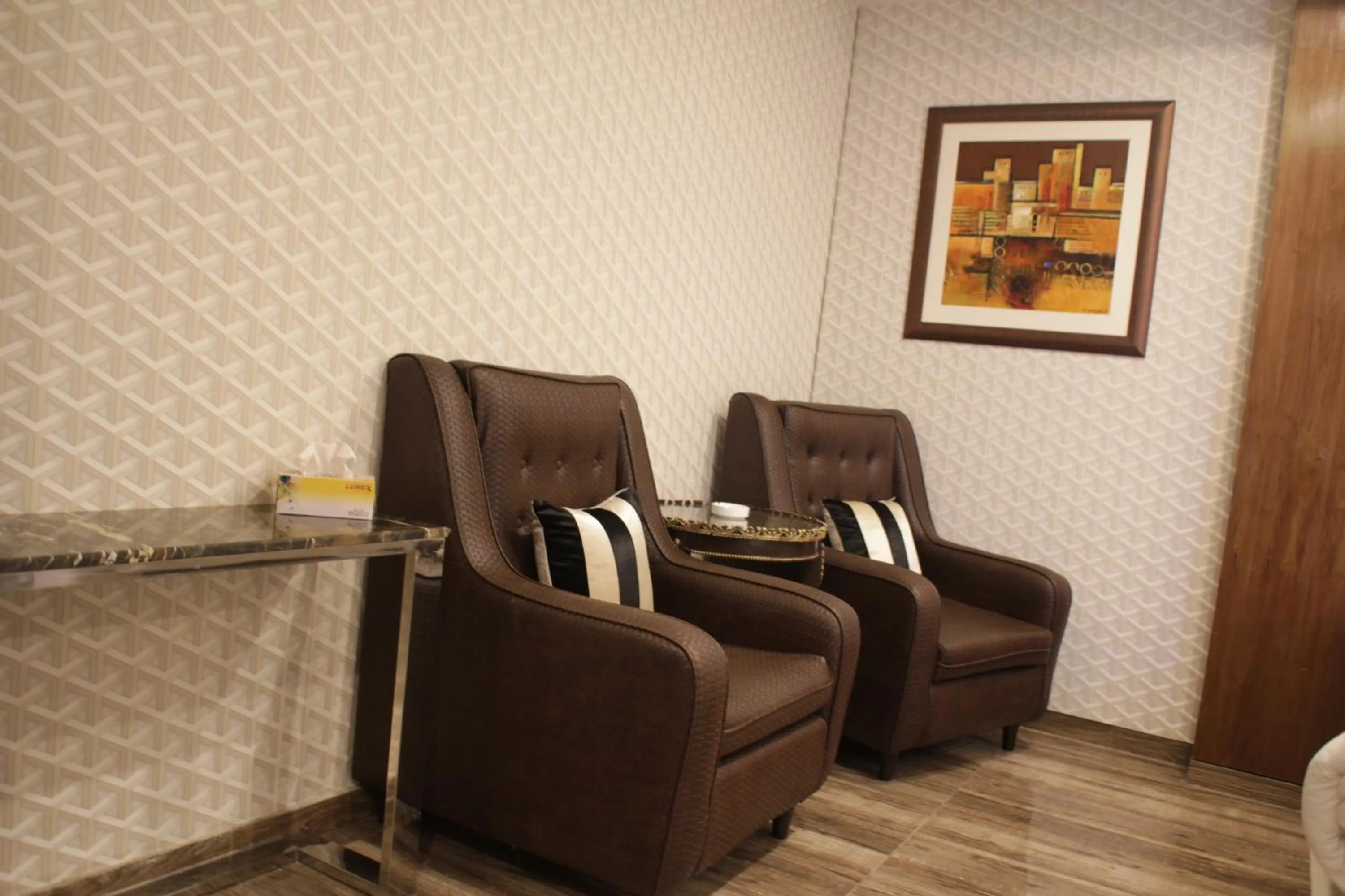 Seating area in Hilton Suites Lahore
