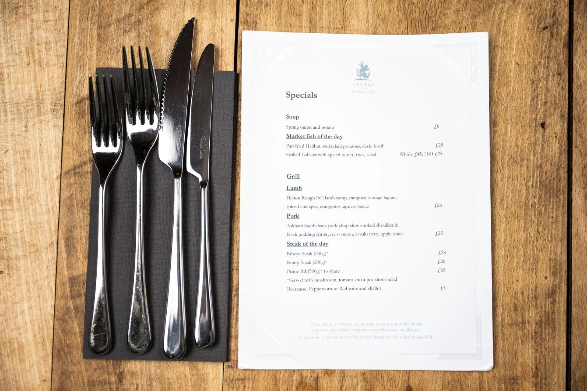 Restaurant/places to eat in George and Dragon Clifton