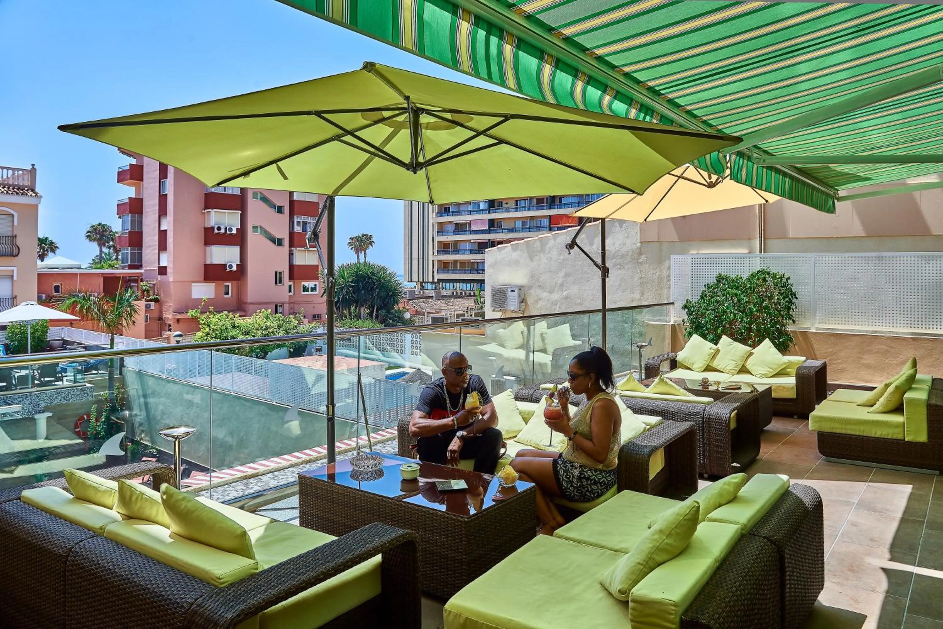 Balcony/Terrace in Moon Dreams Torremolinos - Adults Recommended
