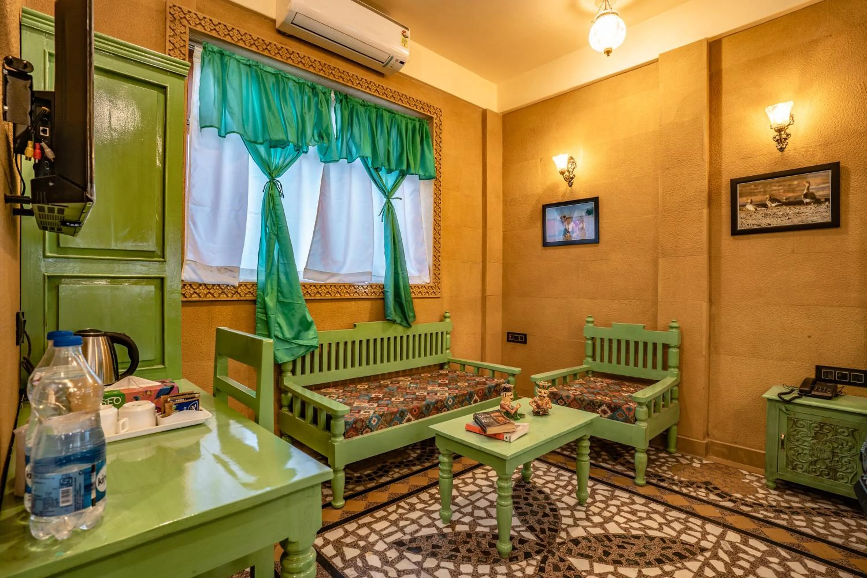 Seating area in Tripli Hotels Prithvi Haveli