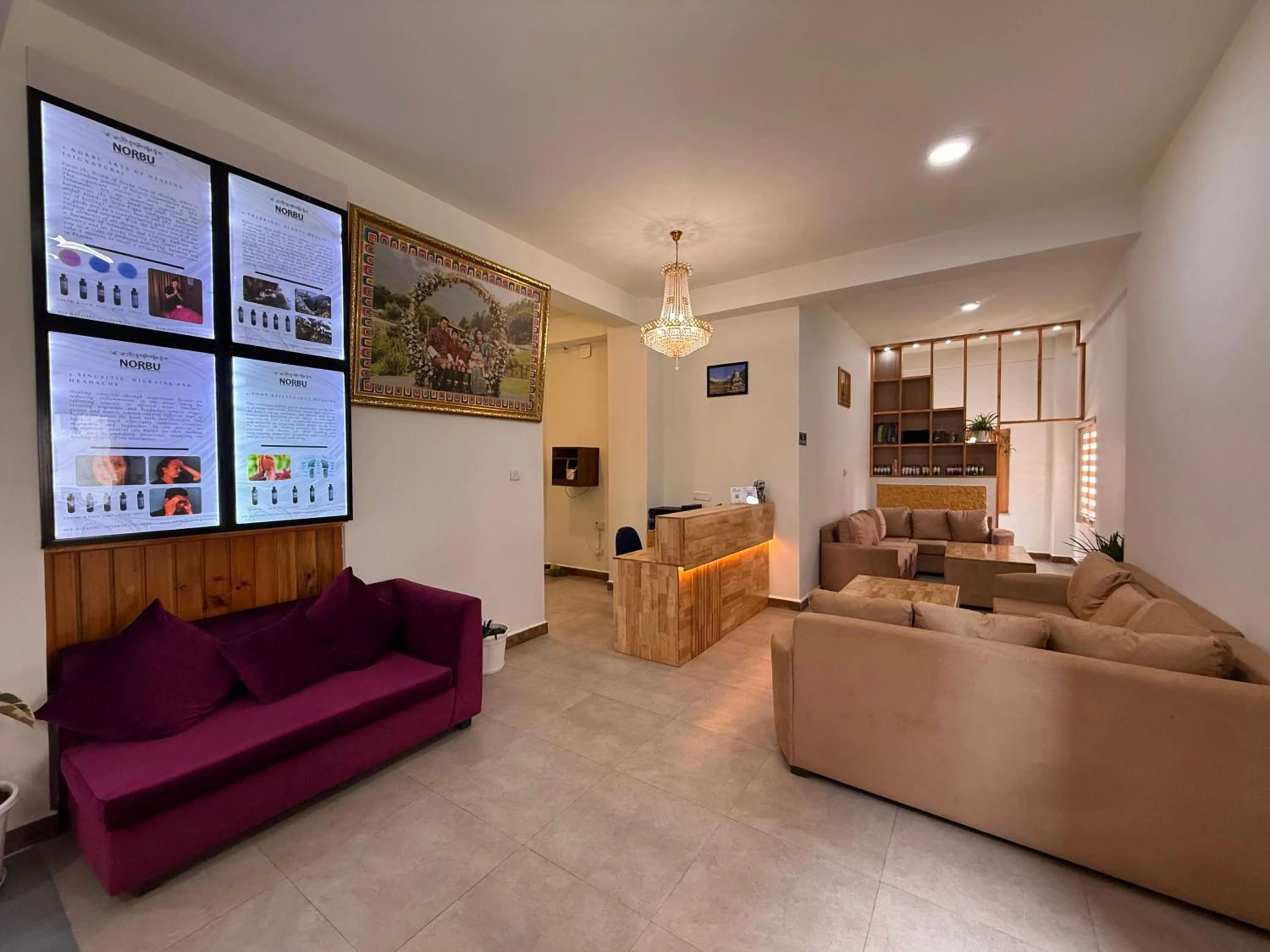 Seating area in Norbu Healing Hotel