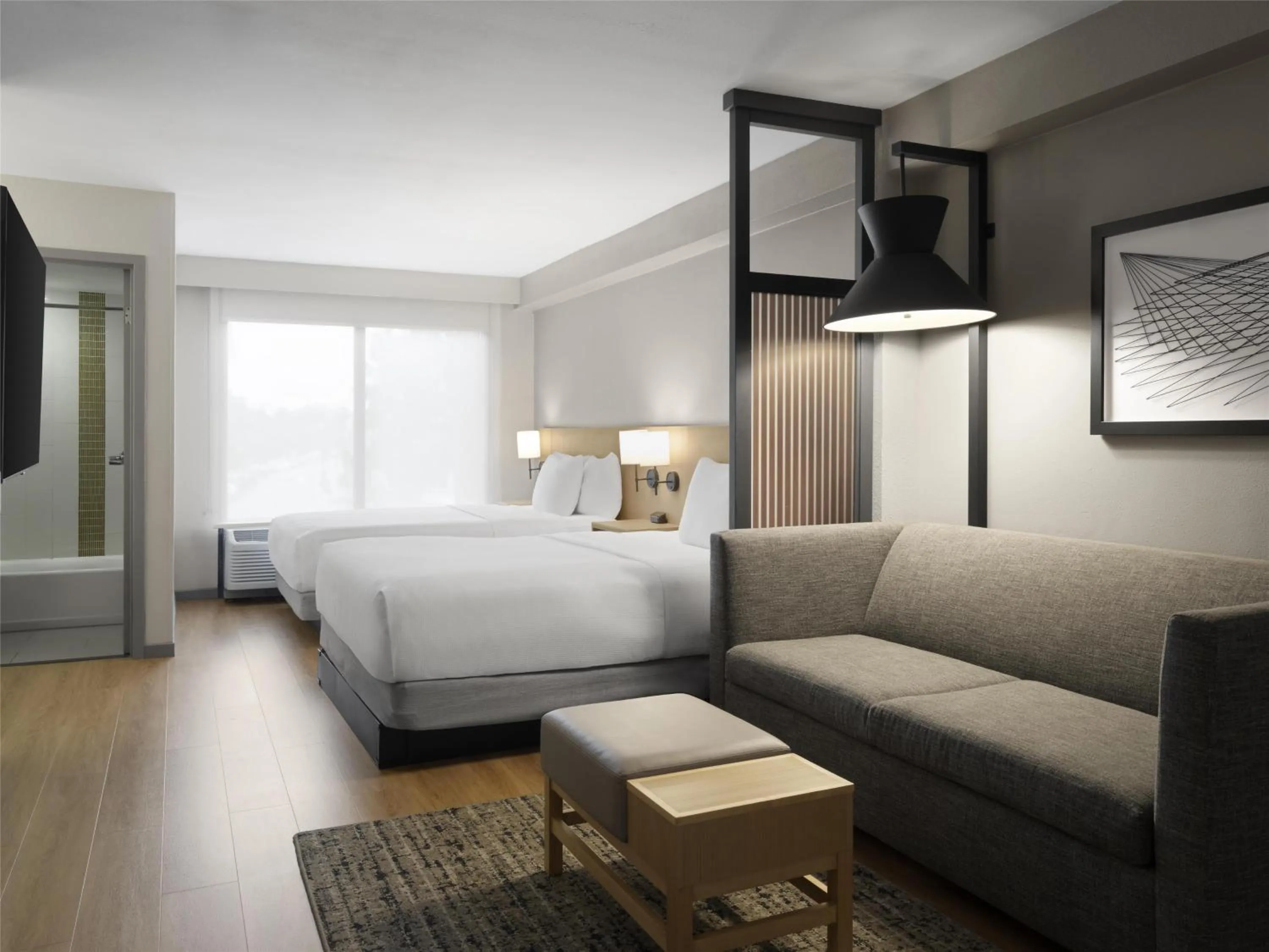 Bedroom, Bed in Hyatt Place Atlanta Alpharetta North Point Mall