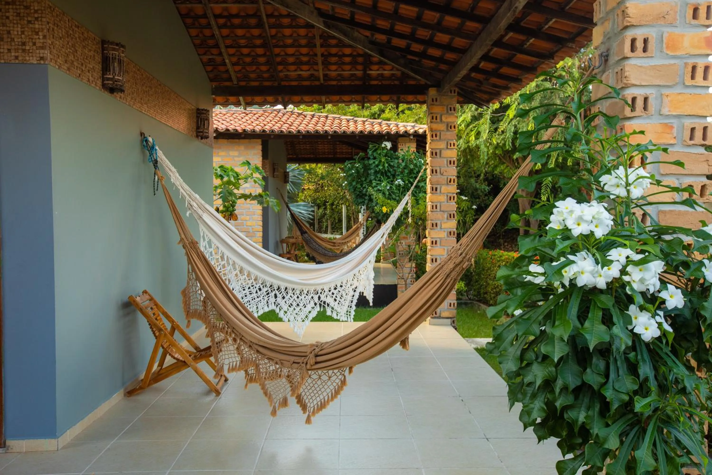 Patio in Hotel Pousada Rancho das Dunas