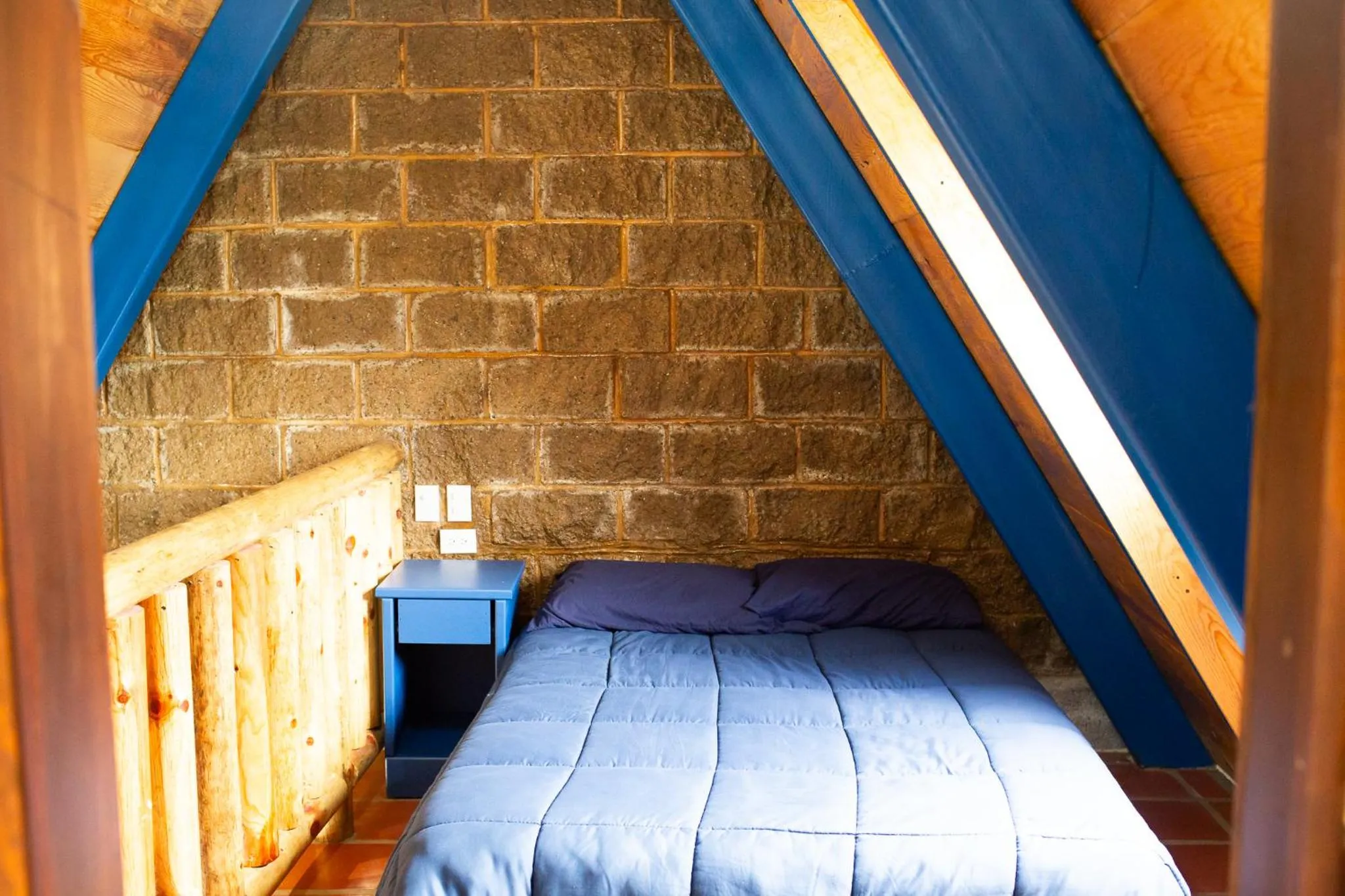 Bed in Cabañas Bungalos las Alazanas