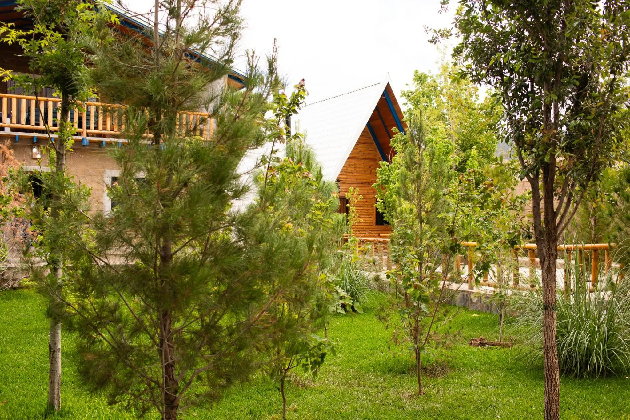 Garden in Cabañas Bungalos las Alazanas