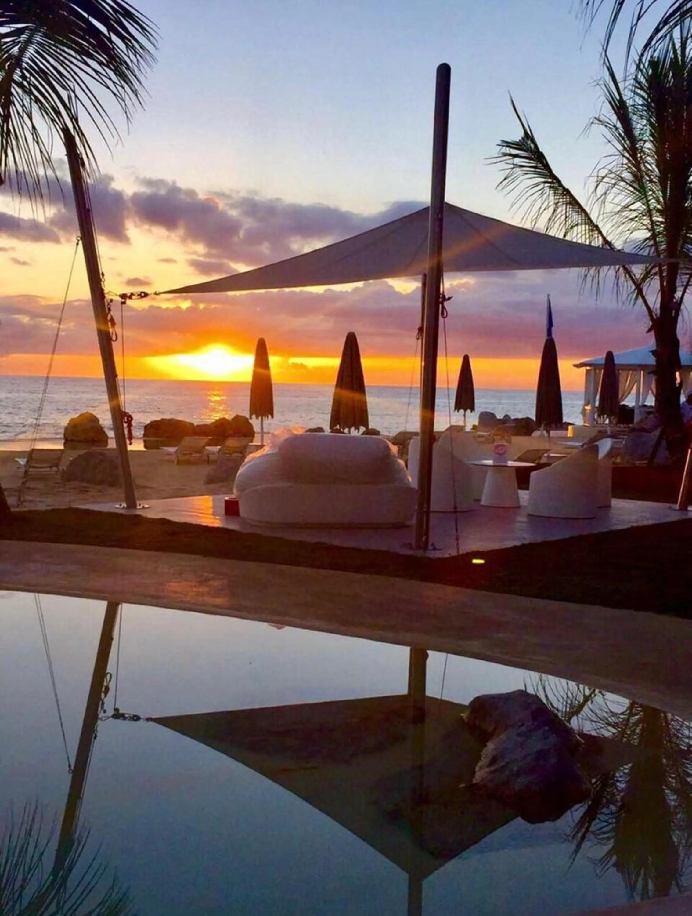 Sunset in TRACADERO Beach Club & Holidays Rentals