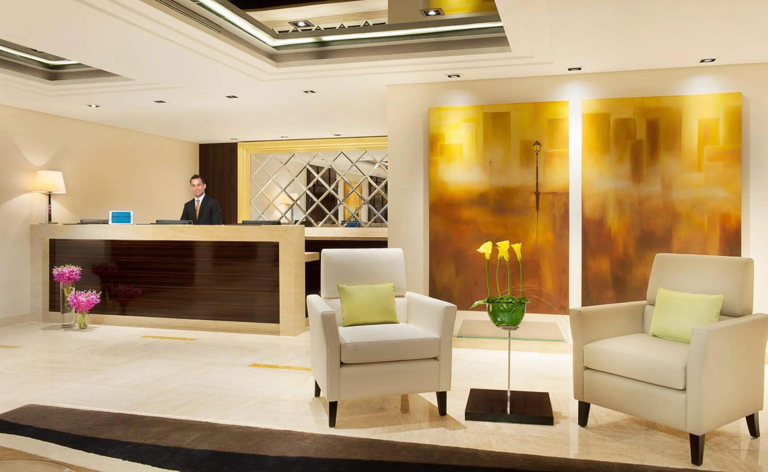 Lobby or reception in DAMAC Maison Canal Views
