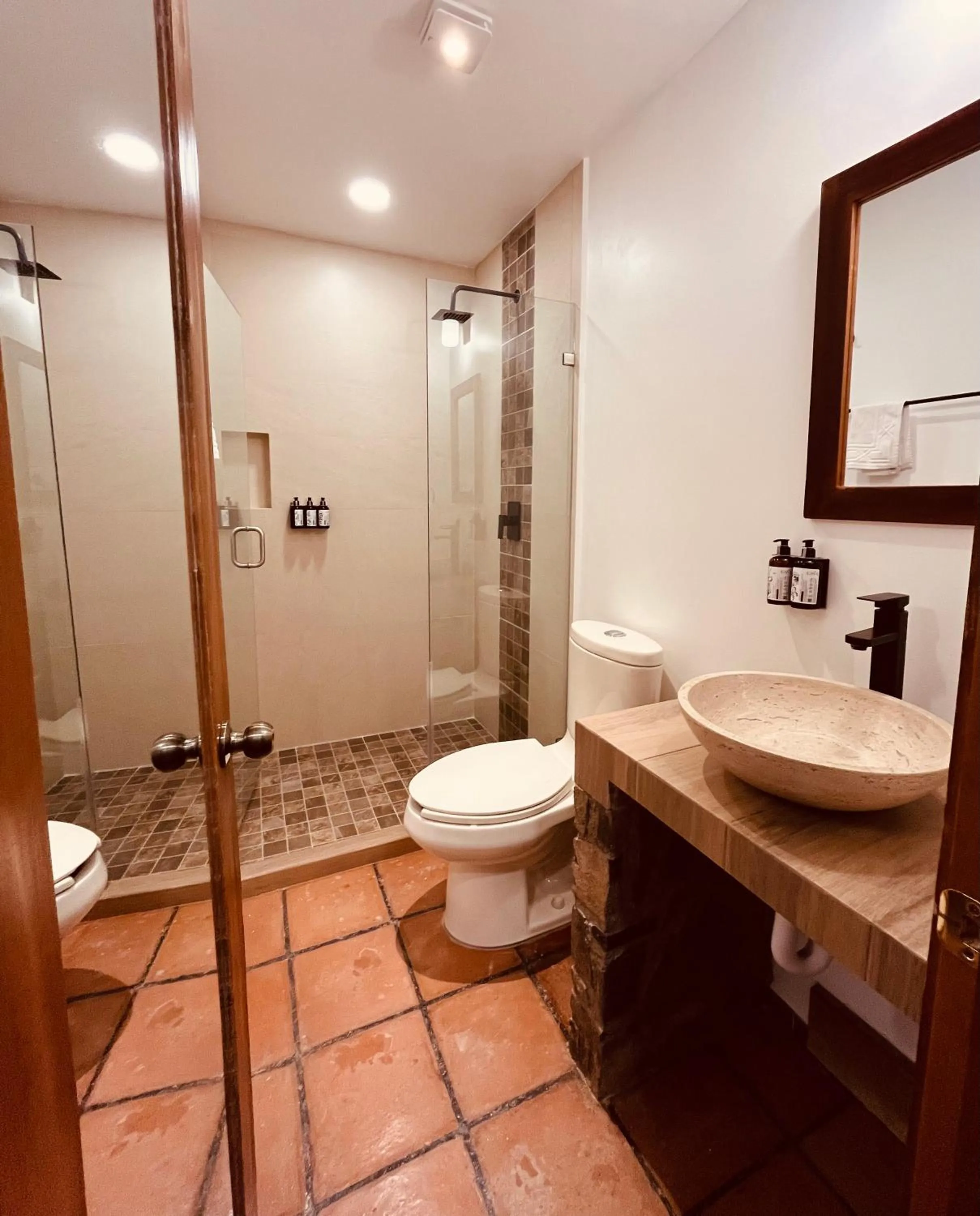 Shower in Hotel El Aguila, Villa del Carbón