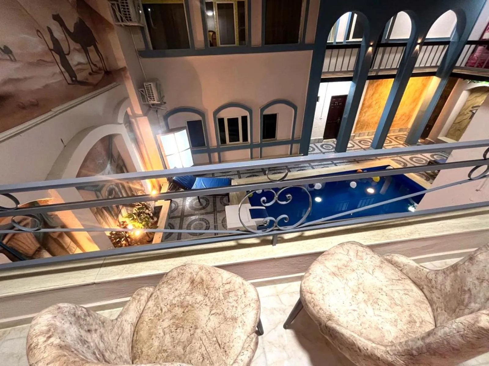 Pool view in Nun Pyramids INN