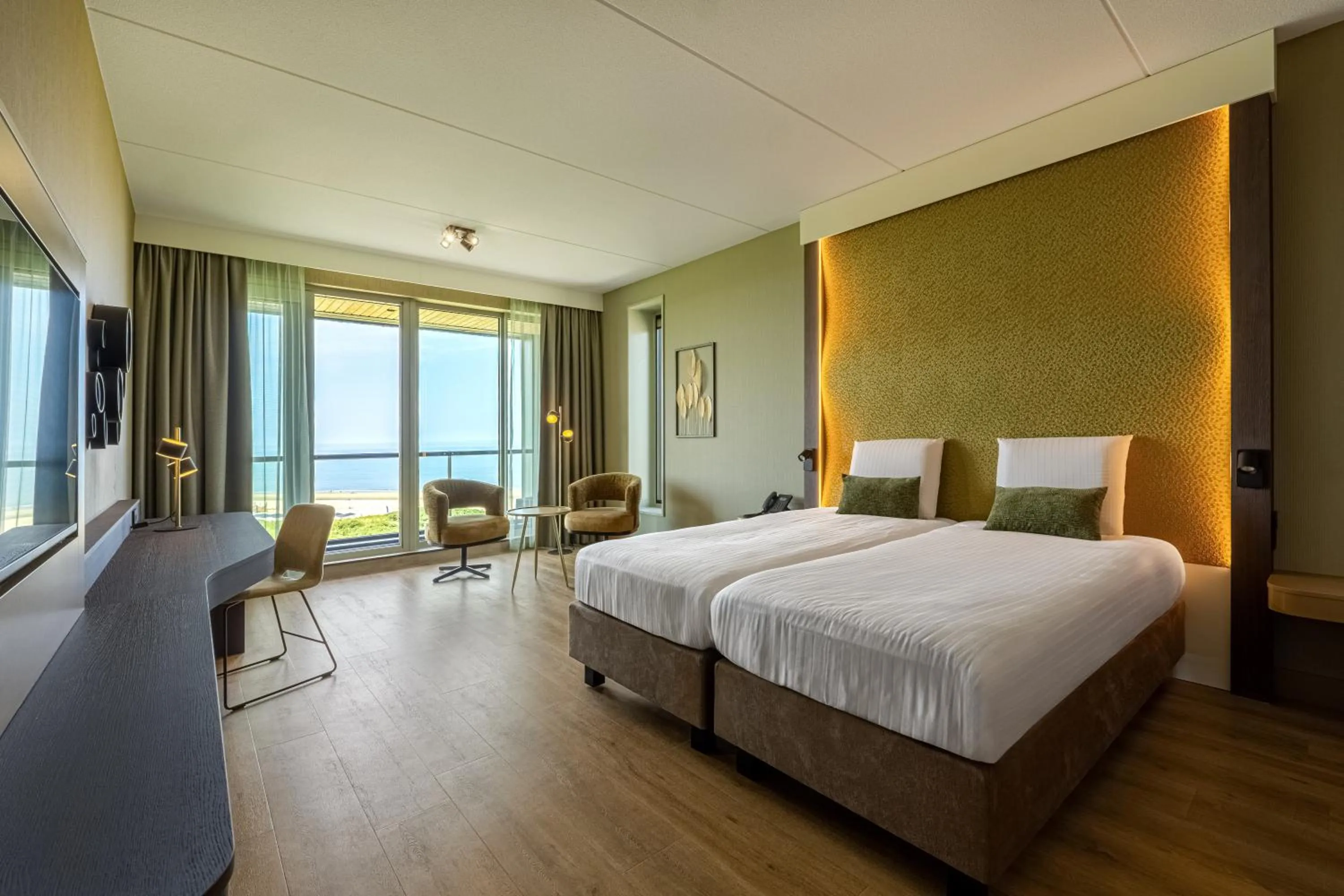 Bed in Strandhotel Het Hoge Duin