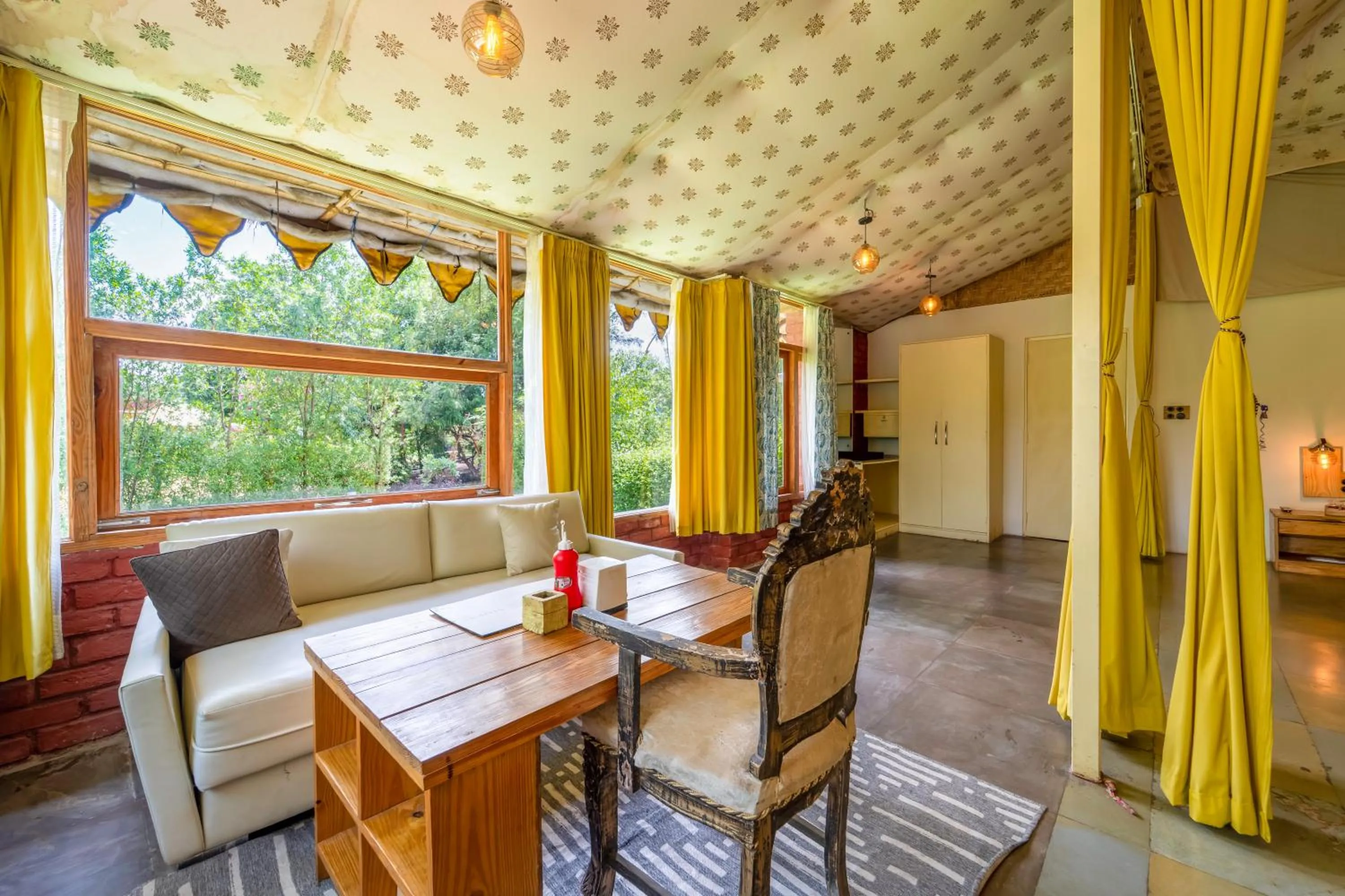 Seating area in Aranya by Stories