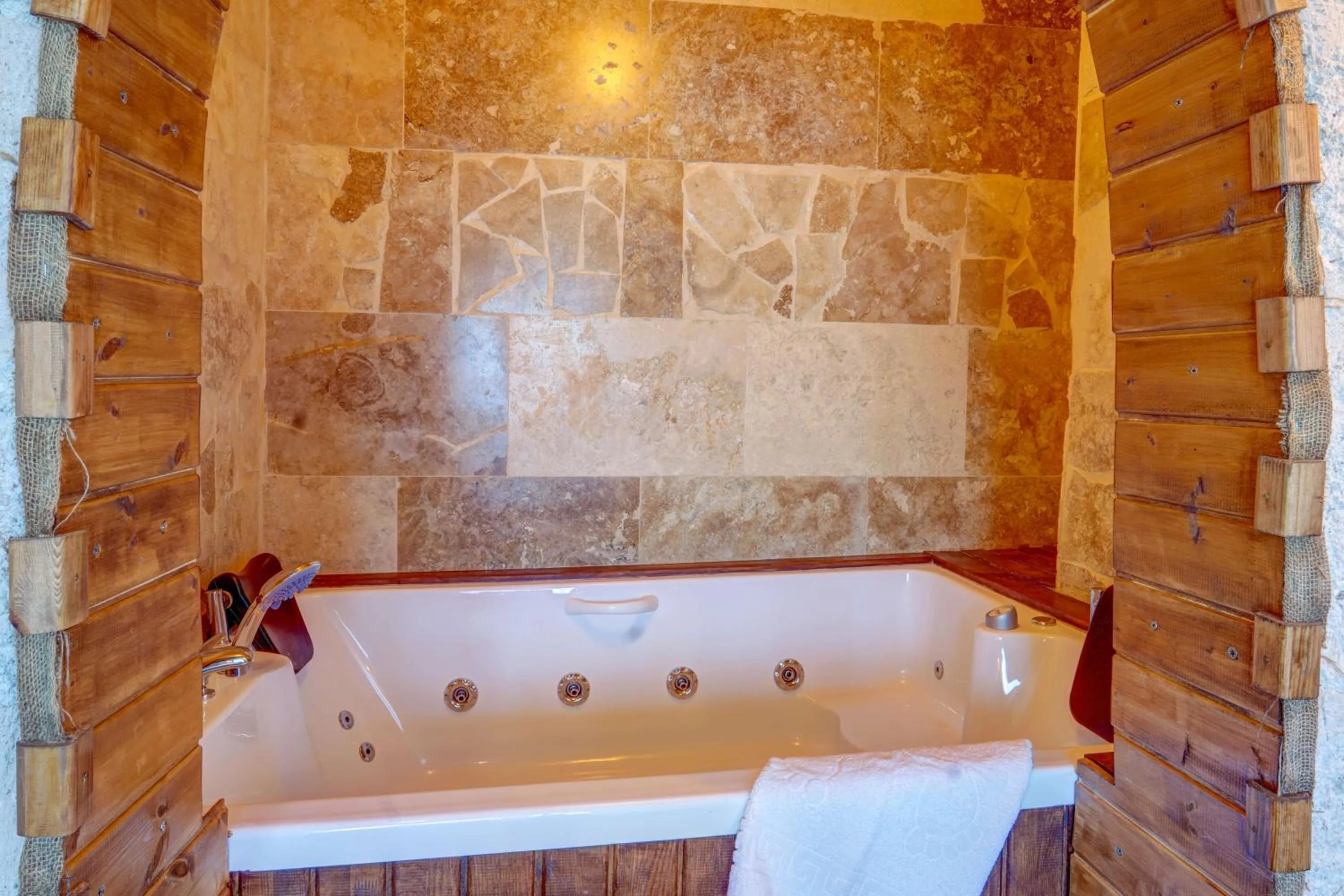 Hot Tub in Ceran Stone House