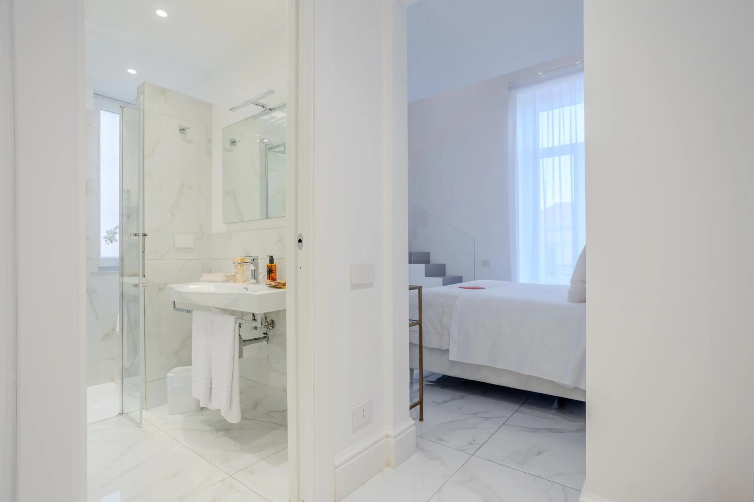 Bathroom, Bed in La Corte dei Mille Luxury