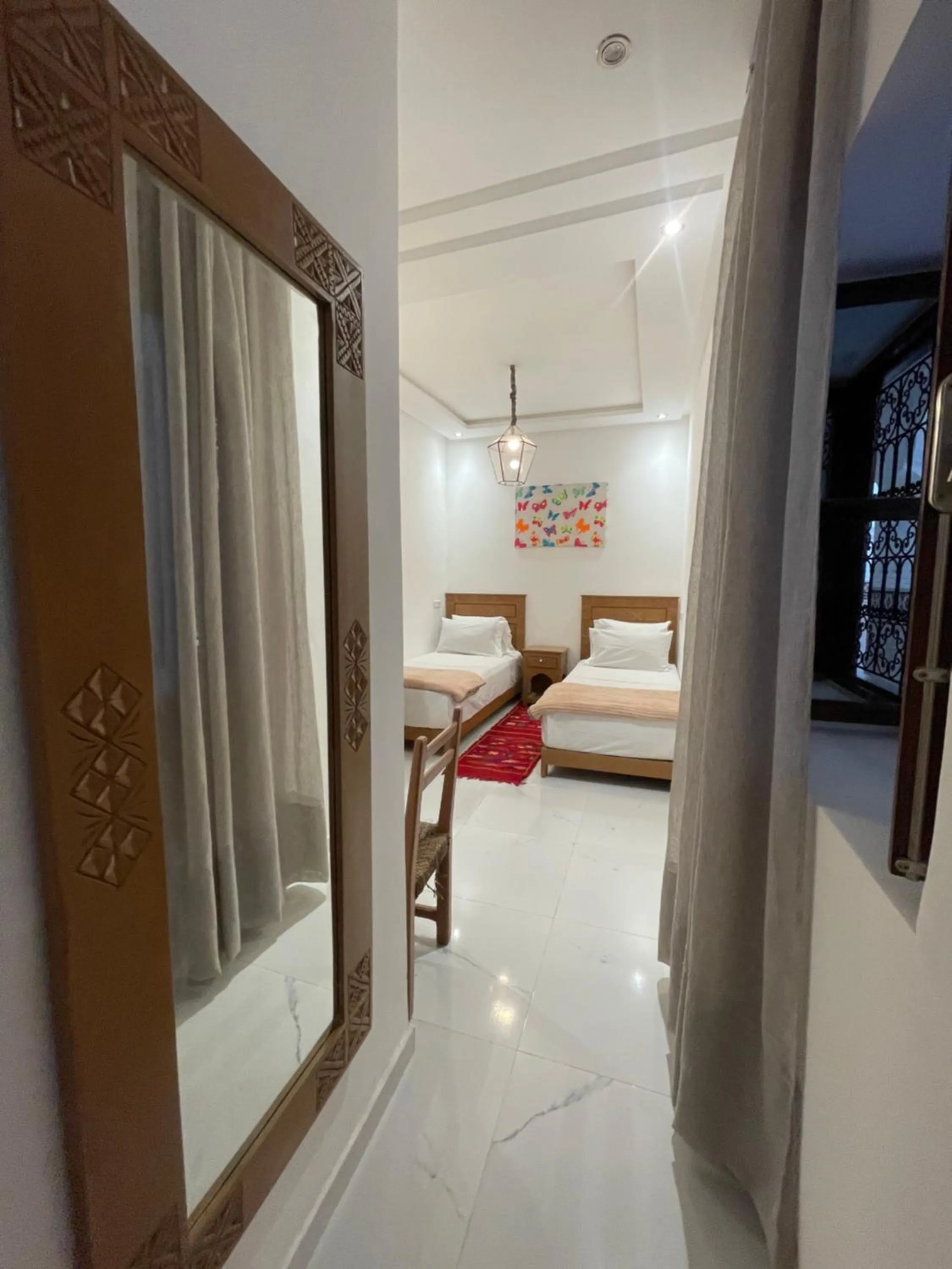 Bed in Riad hotel Cecil