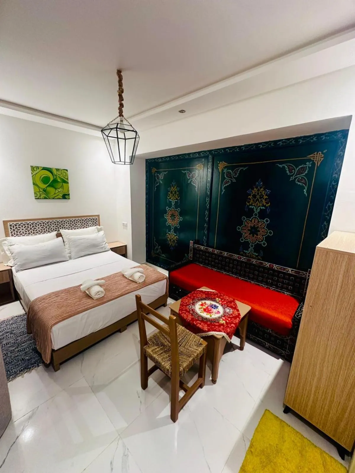 Bed in Riad hotel Cecil