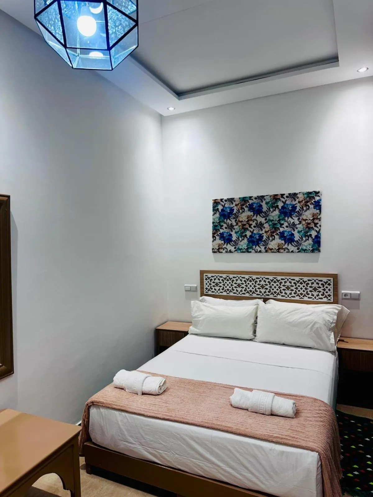 Bed in Riad hotel Cecil