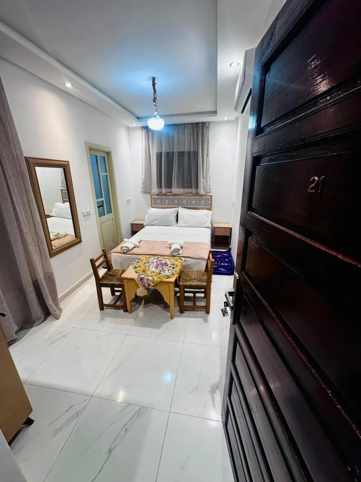 Bed in Riad hotel Cecil