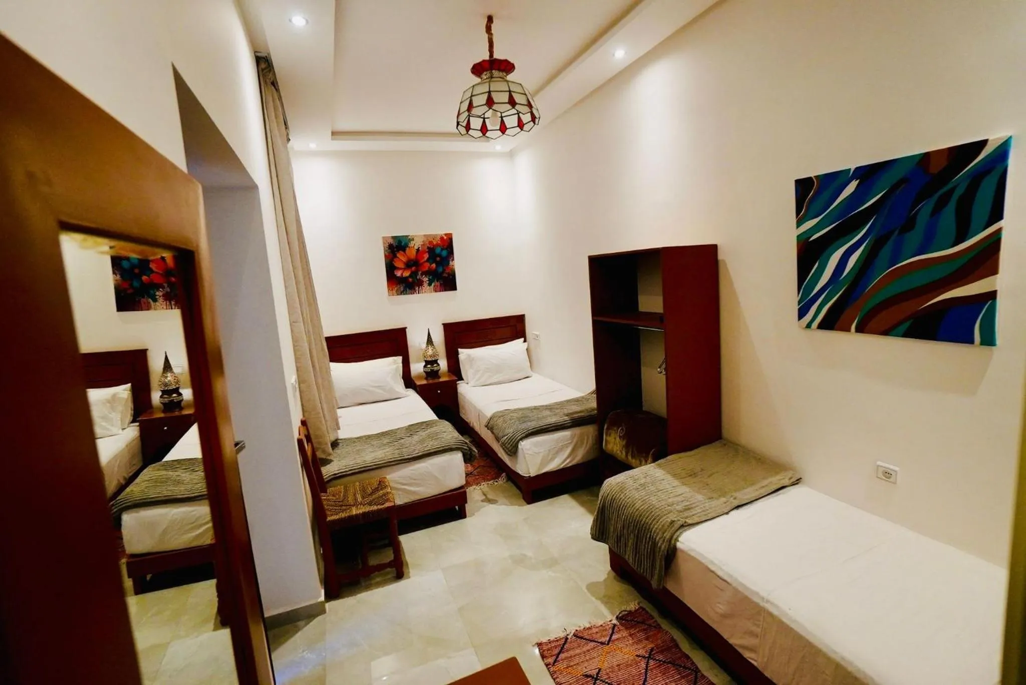 Bed in Riad hotel Cecil