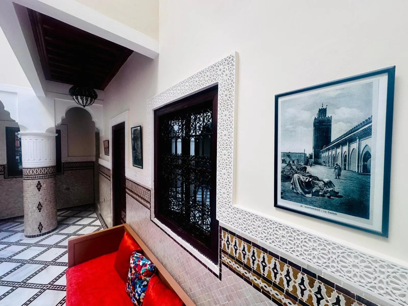 Decorative detail in Riad hotel Cecil