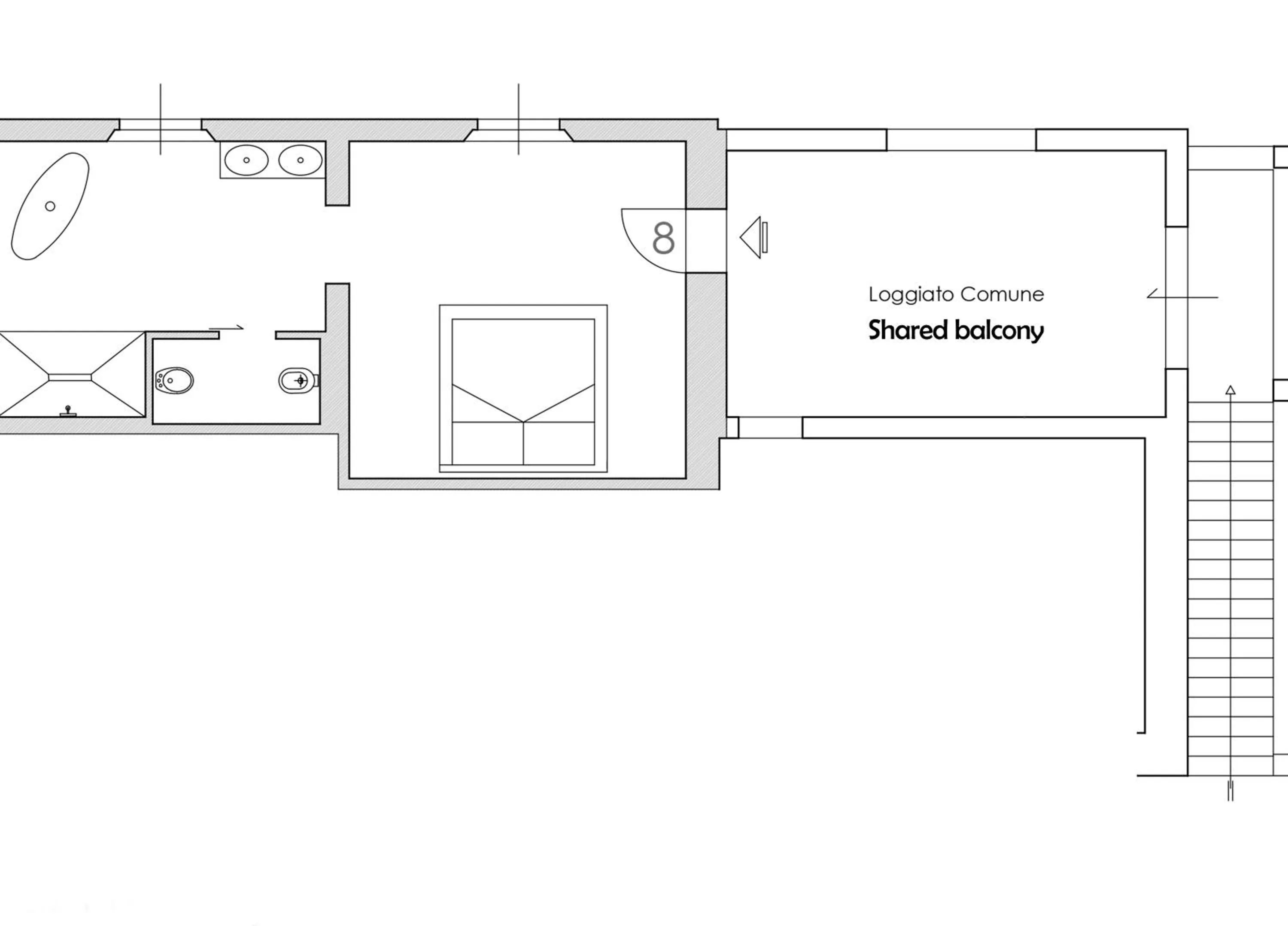 Floor plan in Tenuta d'Arbia, Siena