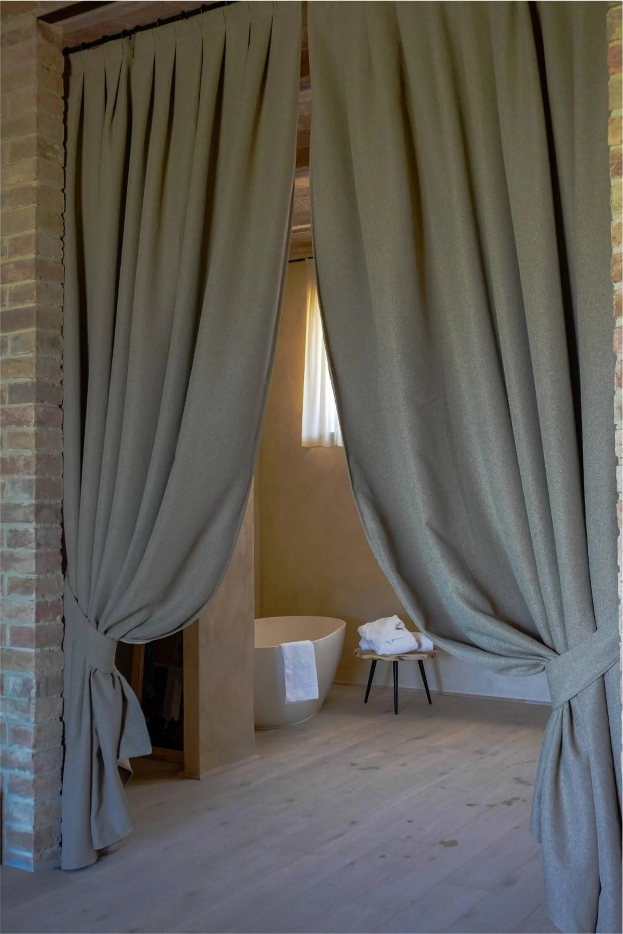 Bathroom, Bed in Tenuta d'Arbia, Siena