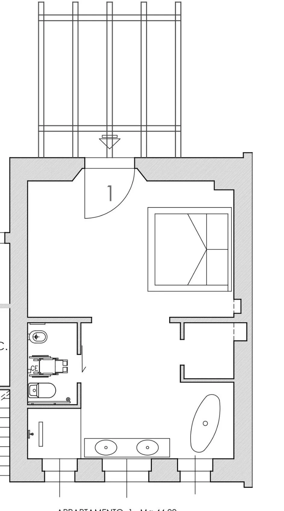 Floor plan in Tenuta d'Arbia, Siena