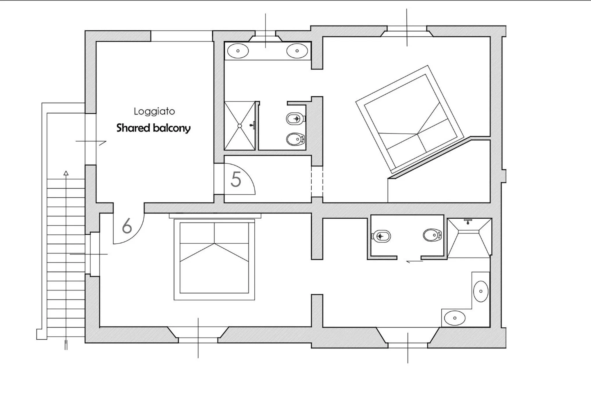 Floor plan in Tenuta d'Arbia, Siena