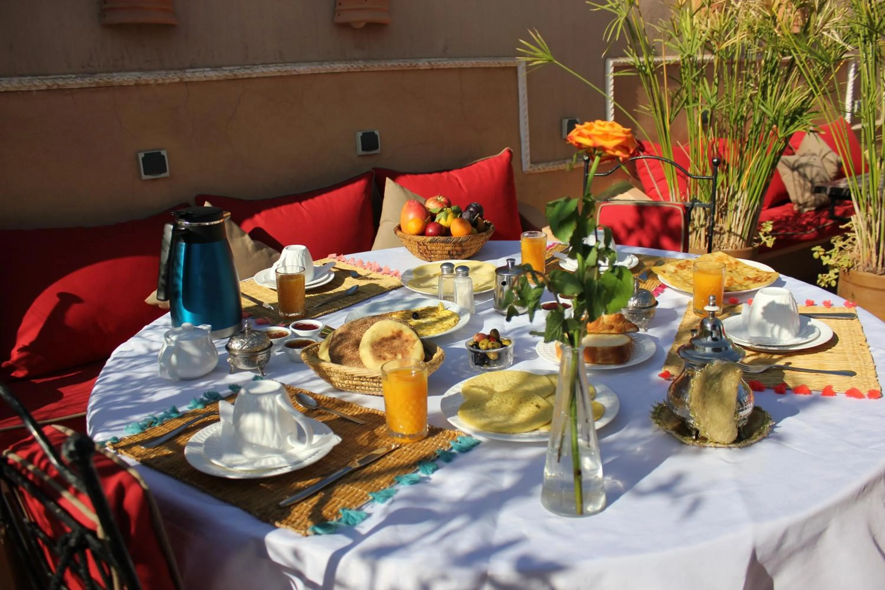 Continental breakfast in Riad Jnan El Cadi