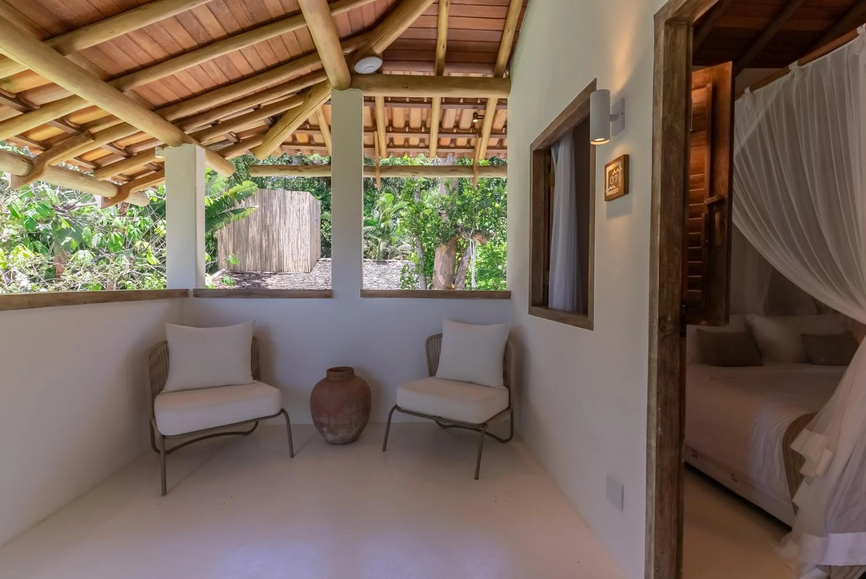 Seating area in Hotel Vila São João
