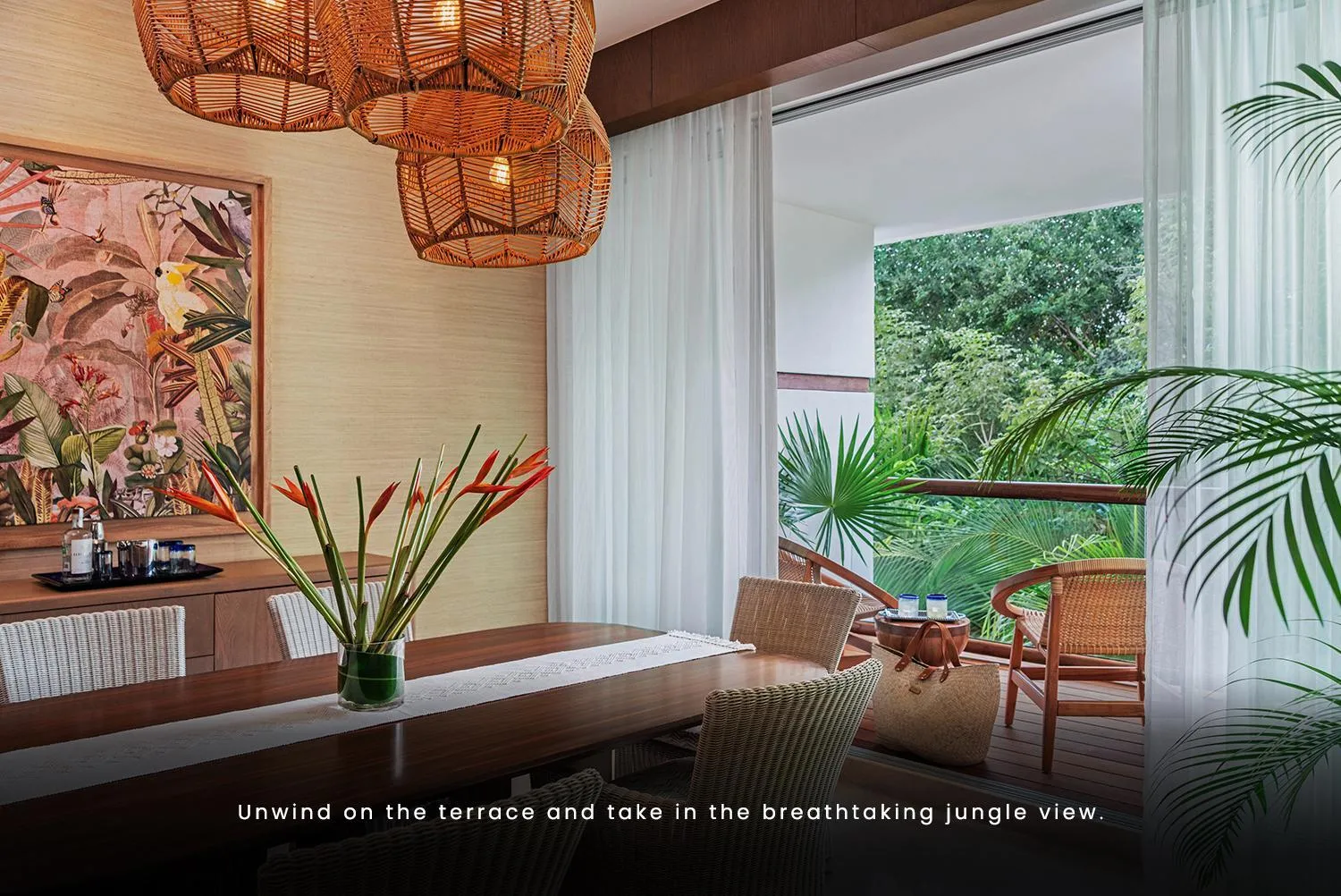 Dining area in Jungala Hotel at VidantaWorld Riviera Maya