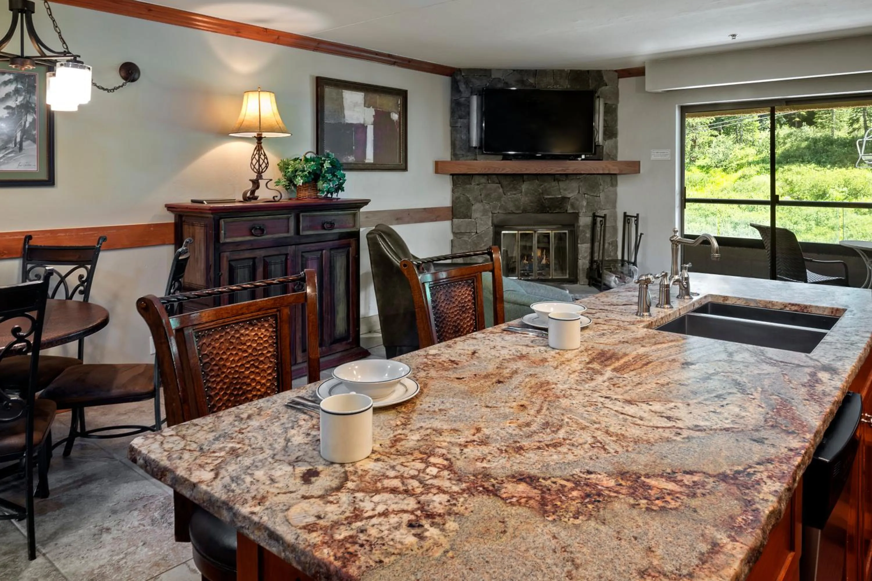 Living room in Beaver Run Resort