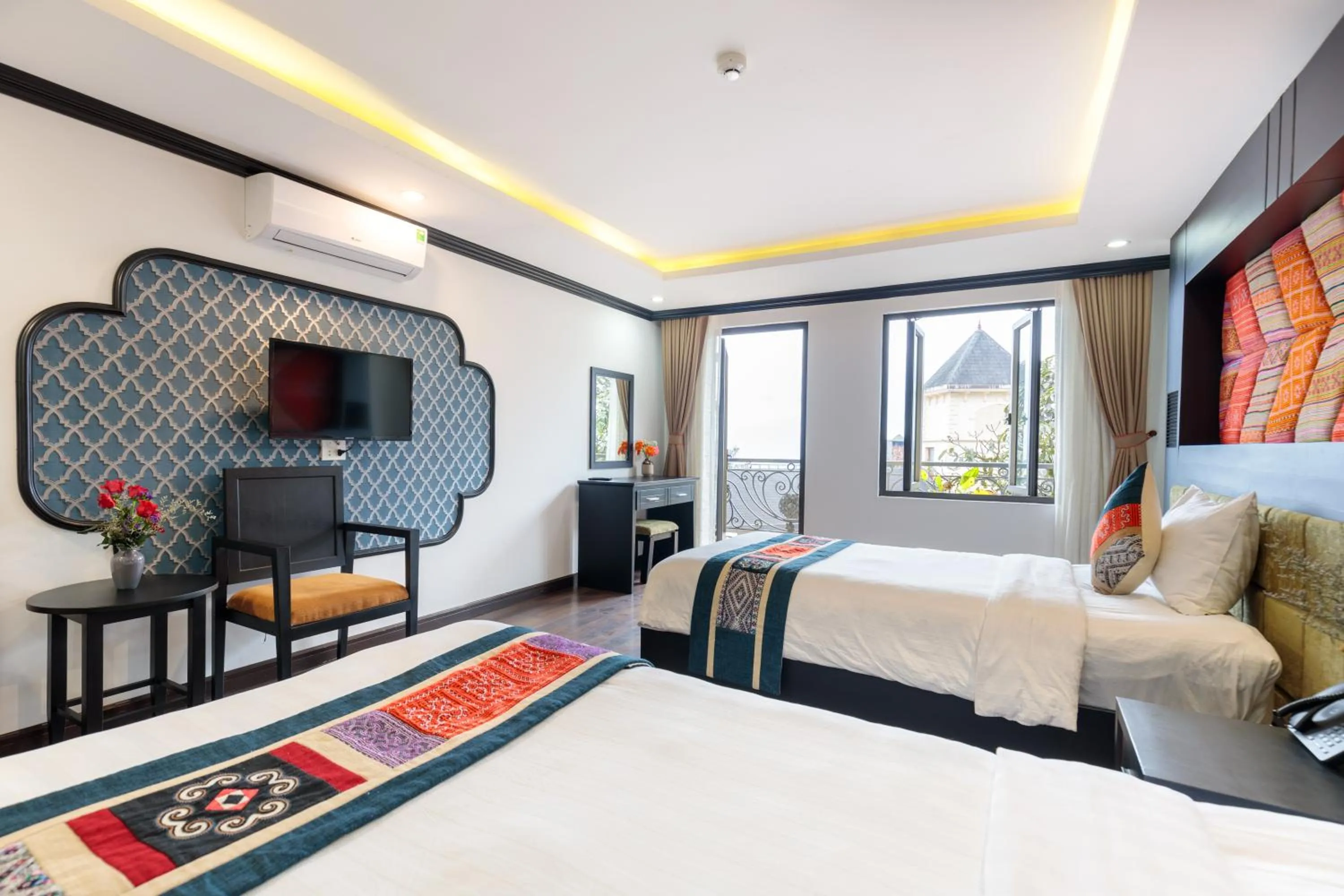 Natural landscape, Bed in Babeeni Family Hotel Sapa