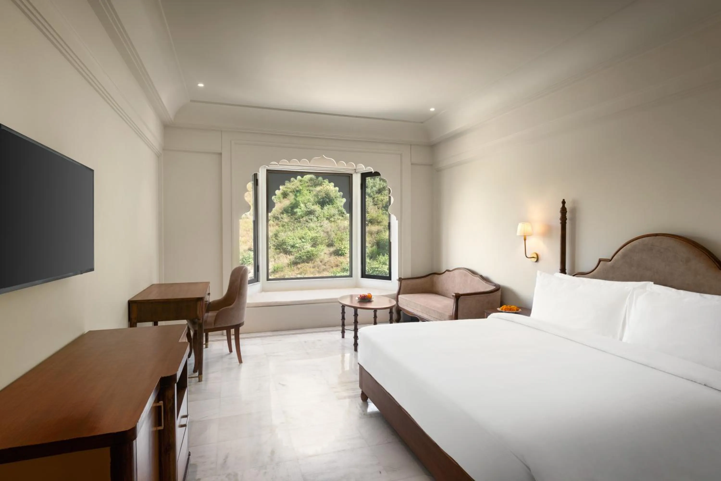 Bed in Bhairavgarh Palace Udaipur