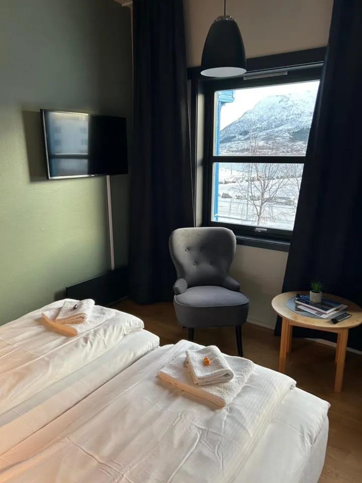 Bedroom, Bed in True Vesterålen Hotel