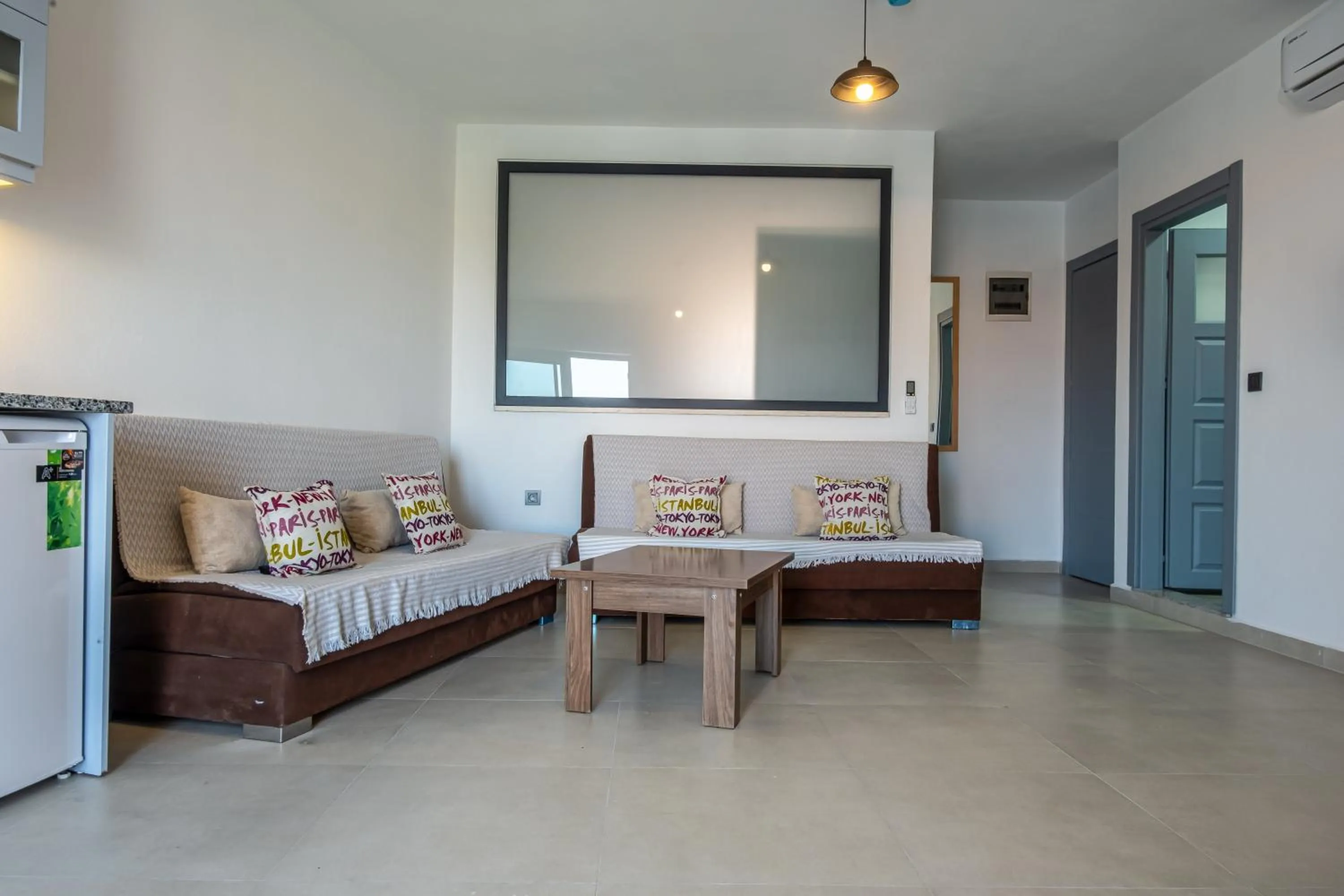 Seating area in Datça Işık Apart