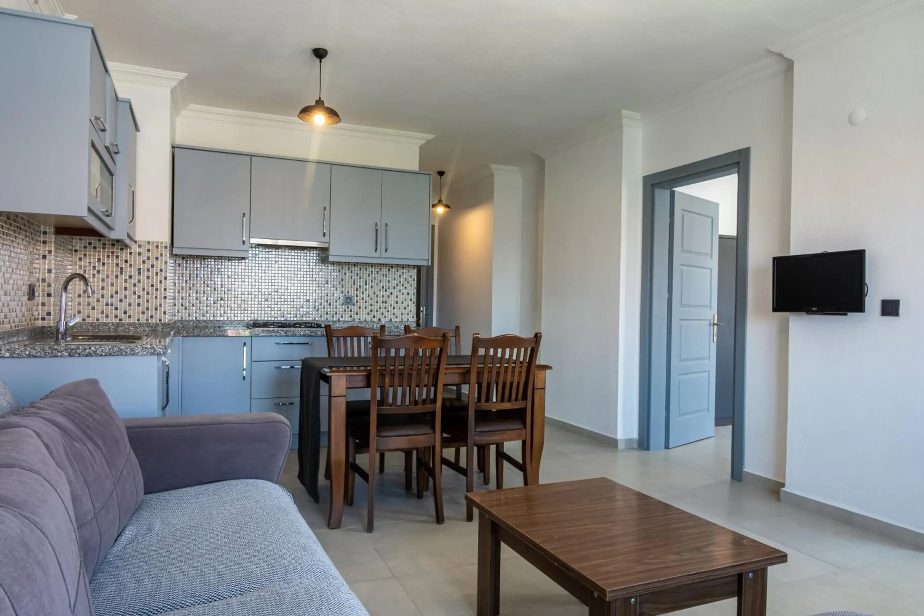 Quadruple Room with Balcony in Datça Işık Apart Quadruple Room with Balcony in Datça Işık Apart