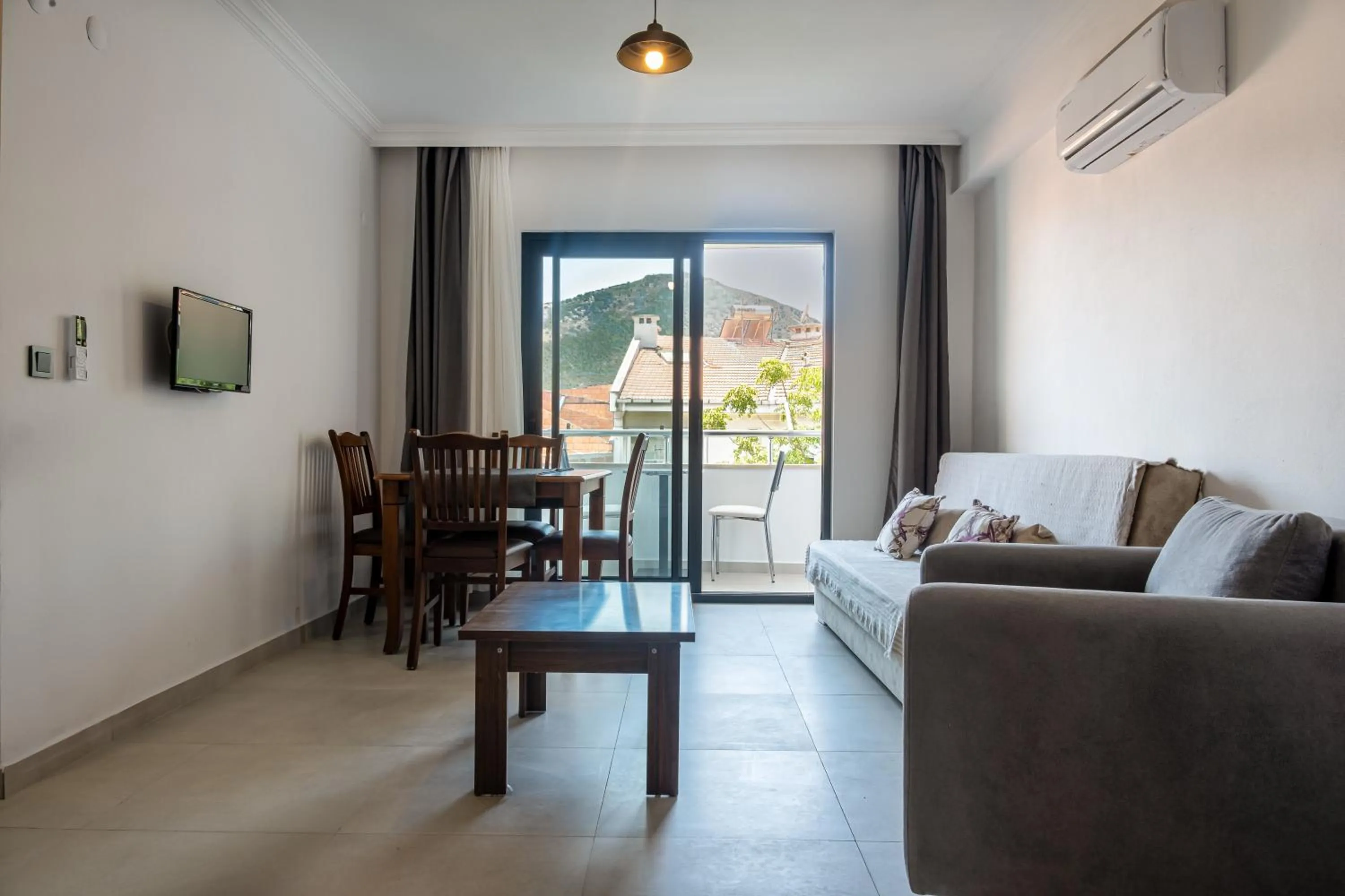 Seating area in Datça Işık Apart