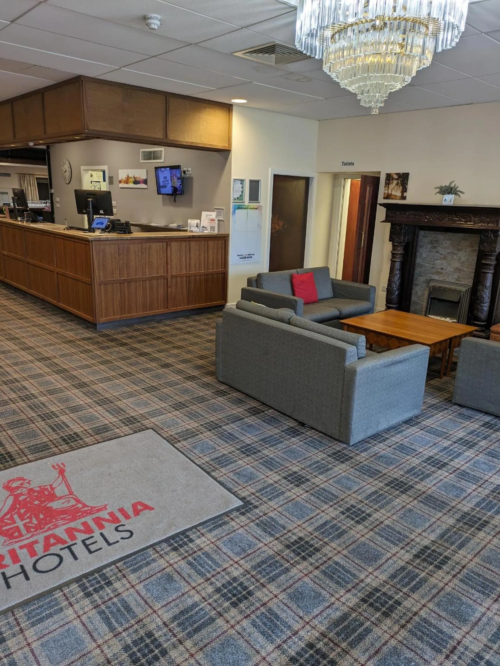 Lobby or reception in Britannia Hotel Aberdeen