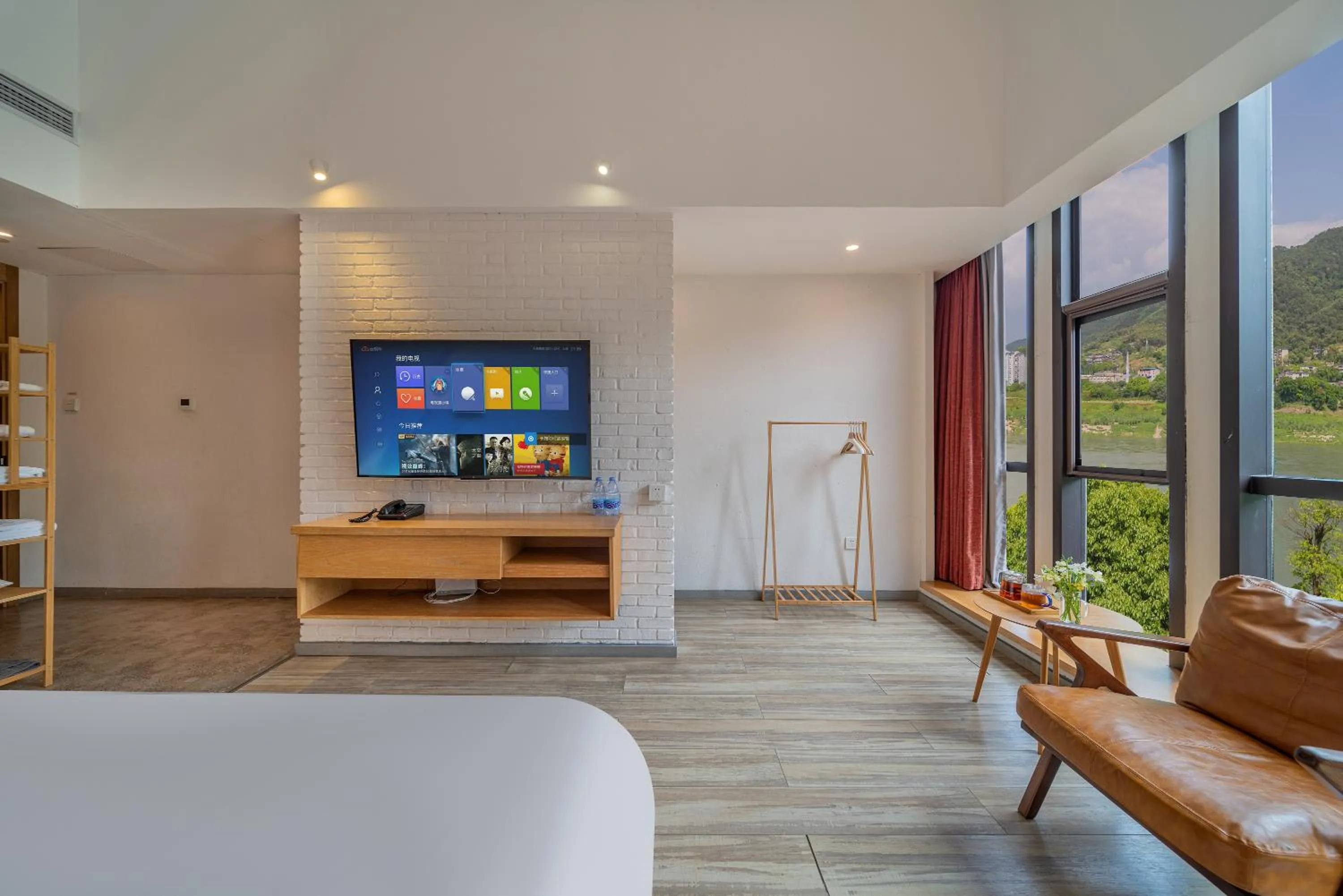 Living room in Wuyu Hotel Chongqing Southwest University & Jialing Riverside