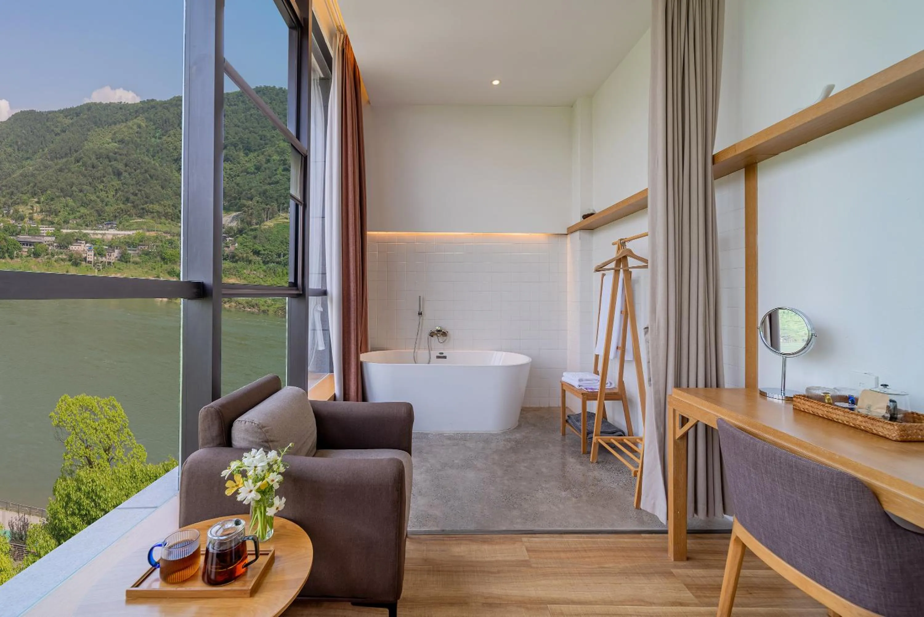 Seating area in Wuyu Hotel Chongqing Southwest University & Jialing Riverside