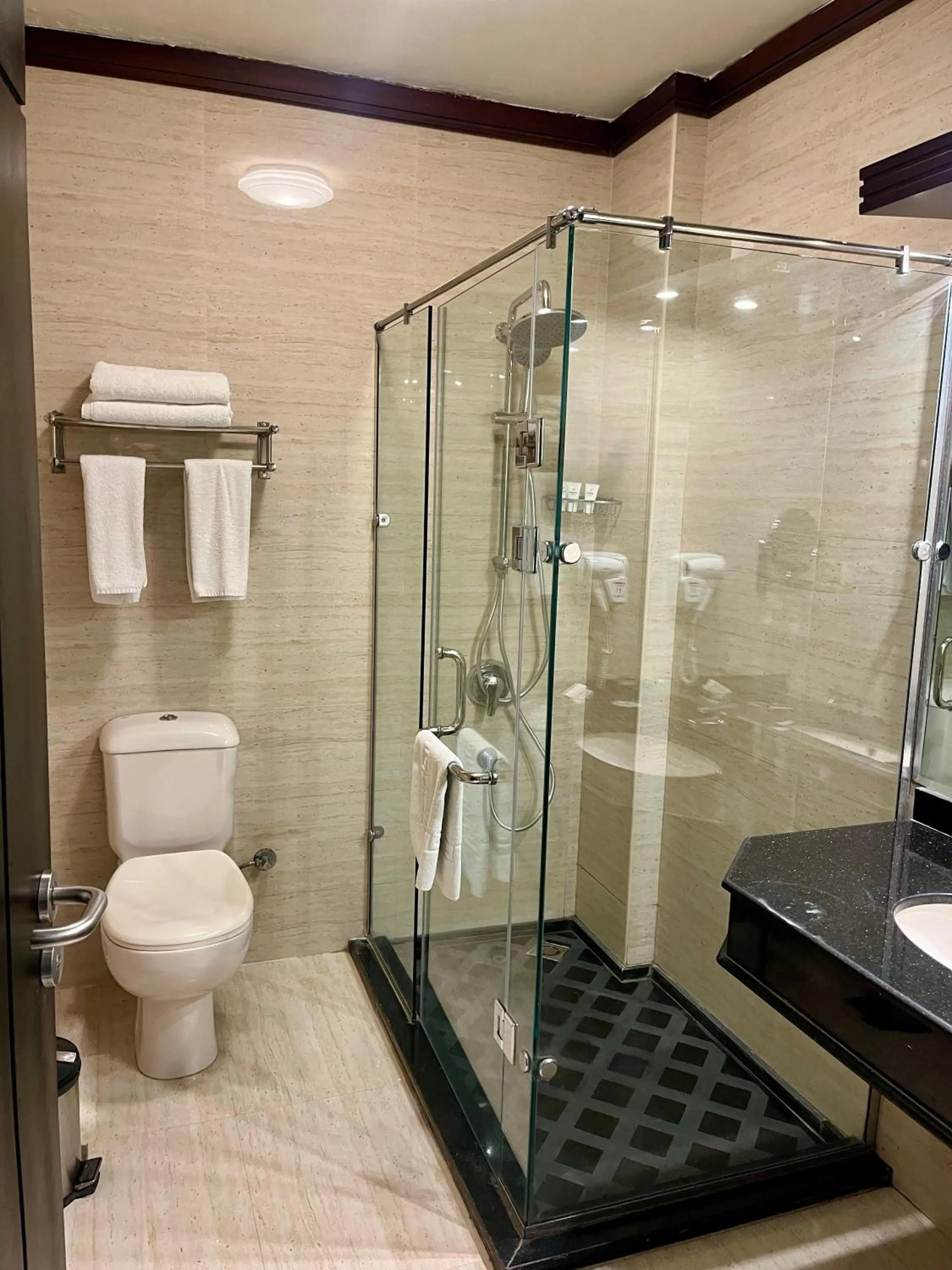 Shower in Panacea Suites Hotel