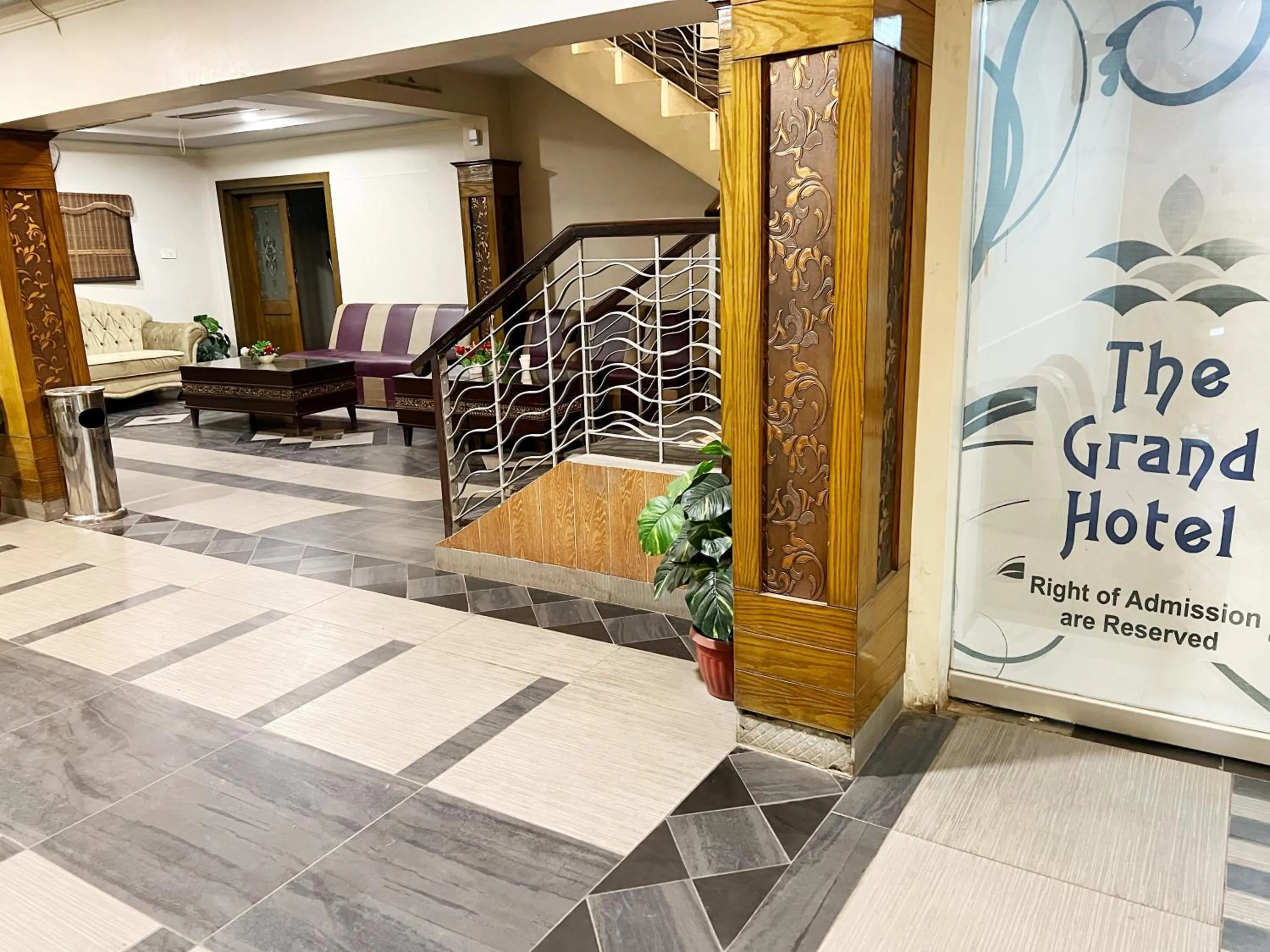 Lobby or reception in The Grand Hotel Multan