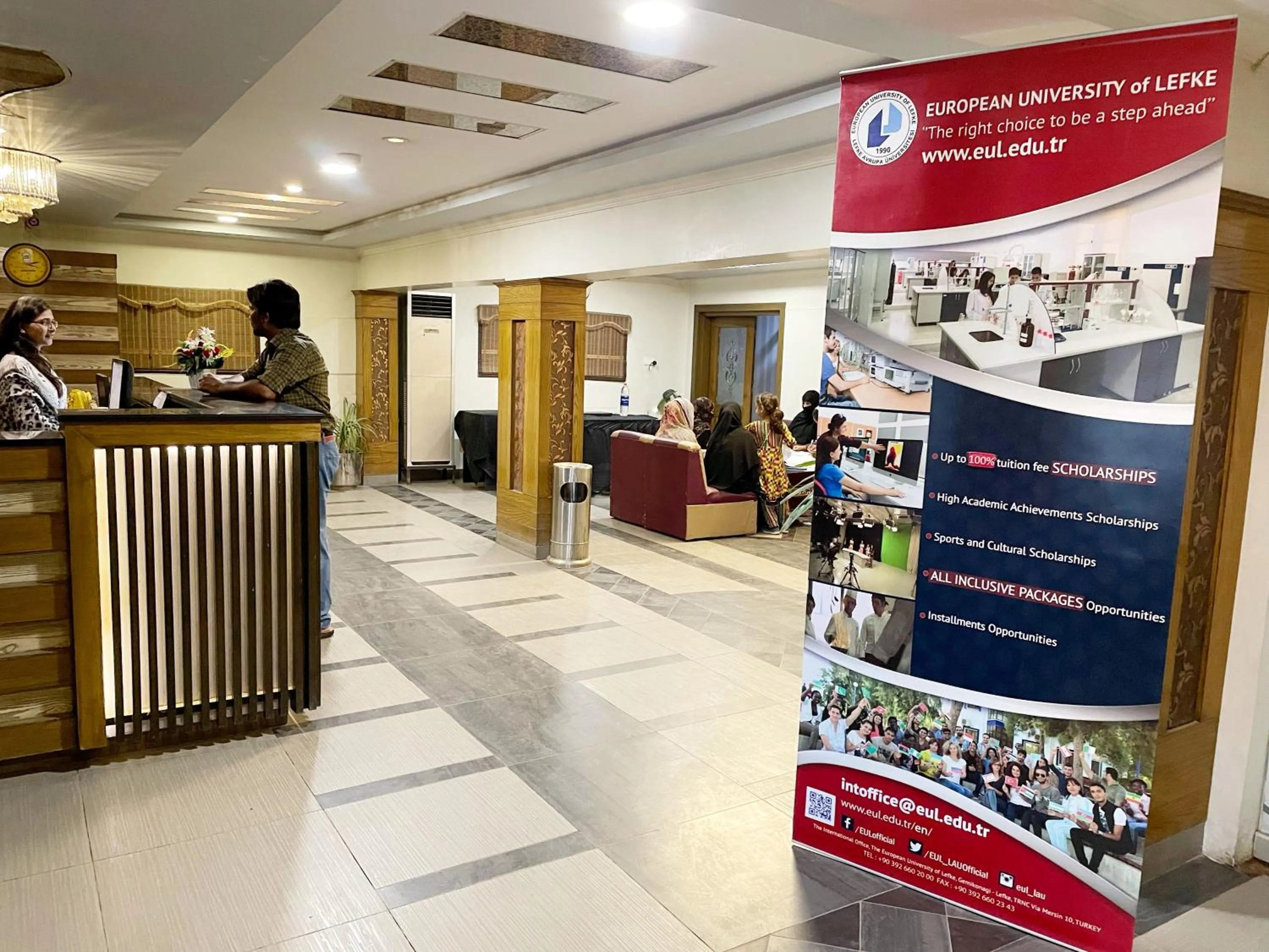 Lobby or reception in The Grand Hotel Multan