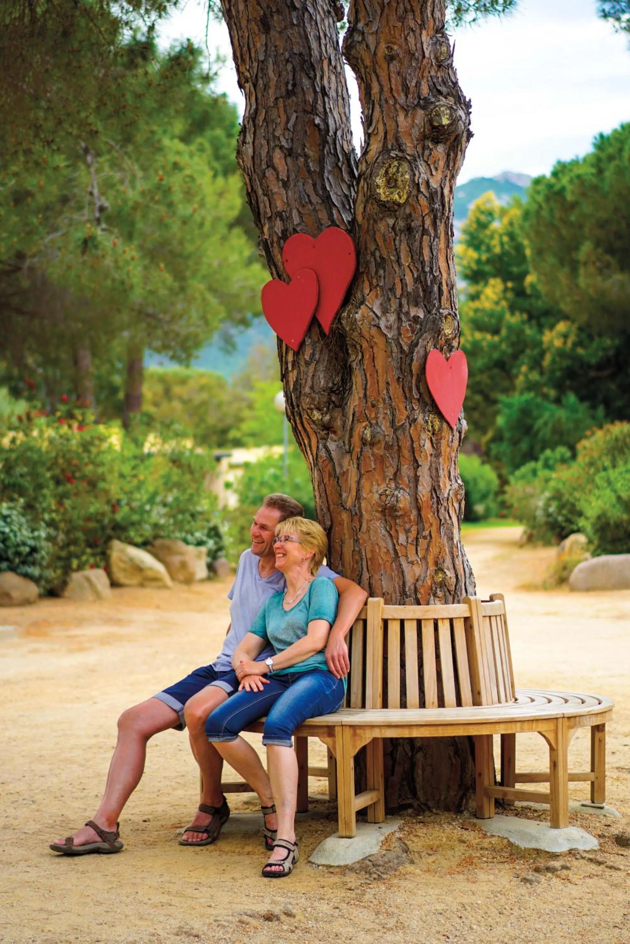 People in Feriendorf zum störrischen Esel