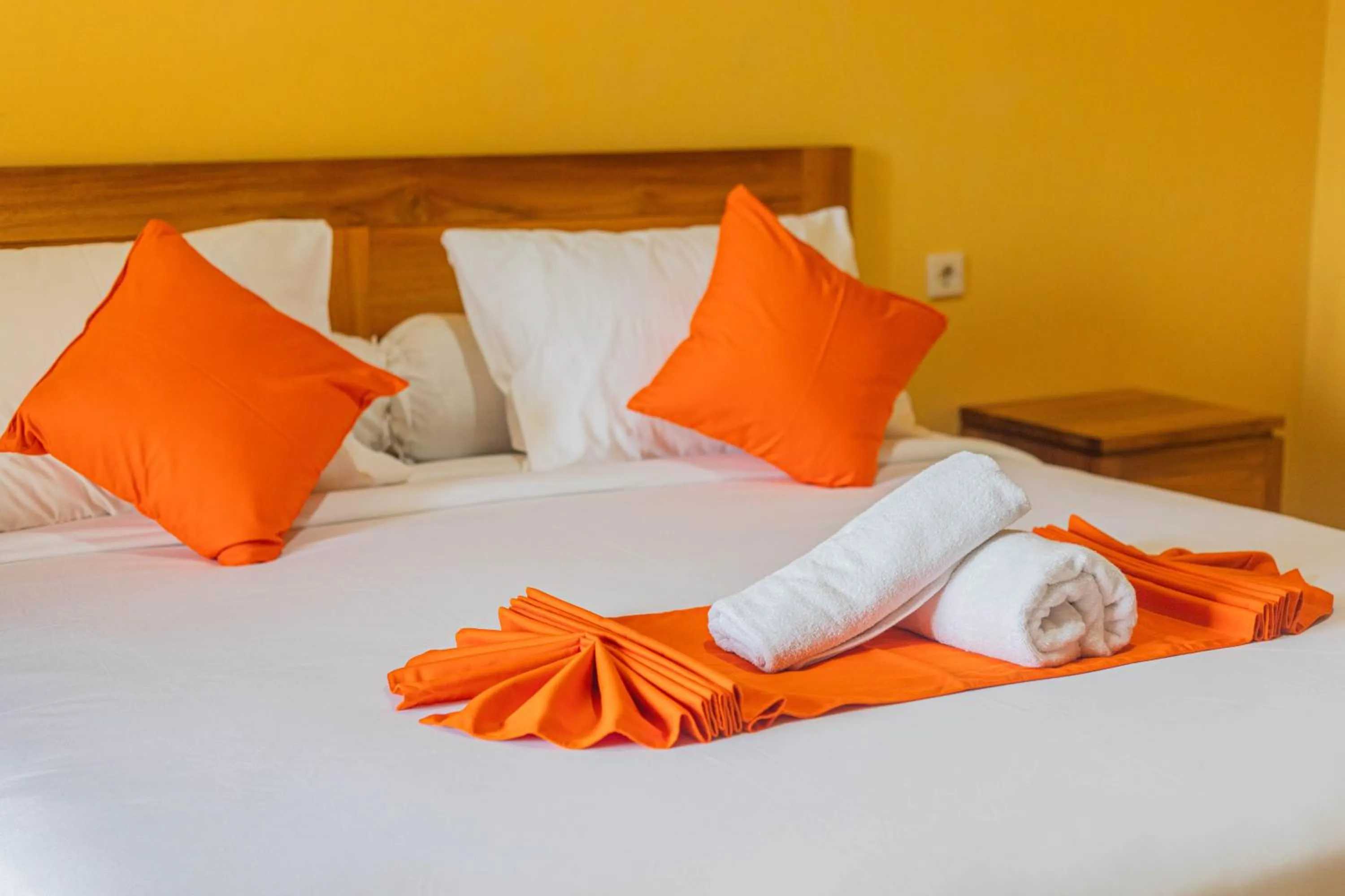 Bed in Srinadi Waterpark Villa