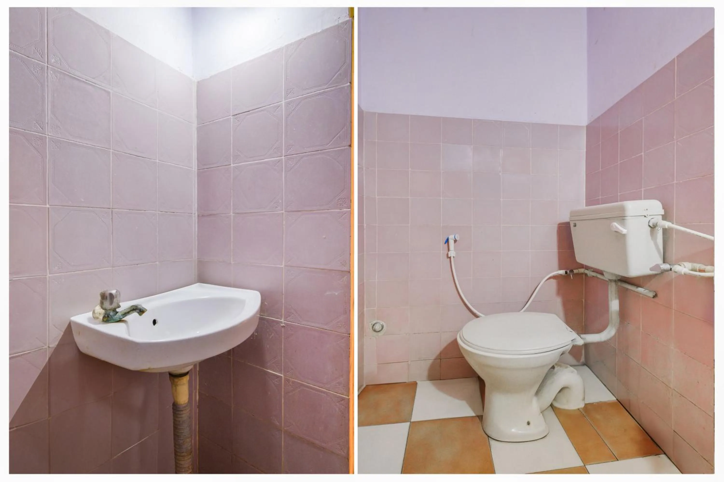 Bathroom in Hotel O New Sri Sai Amaravati Lodge