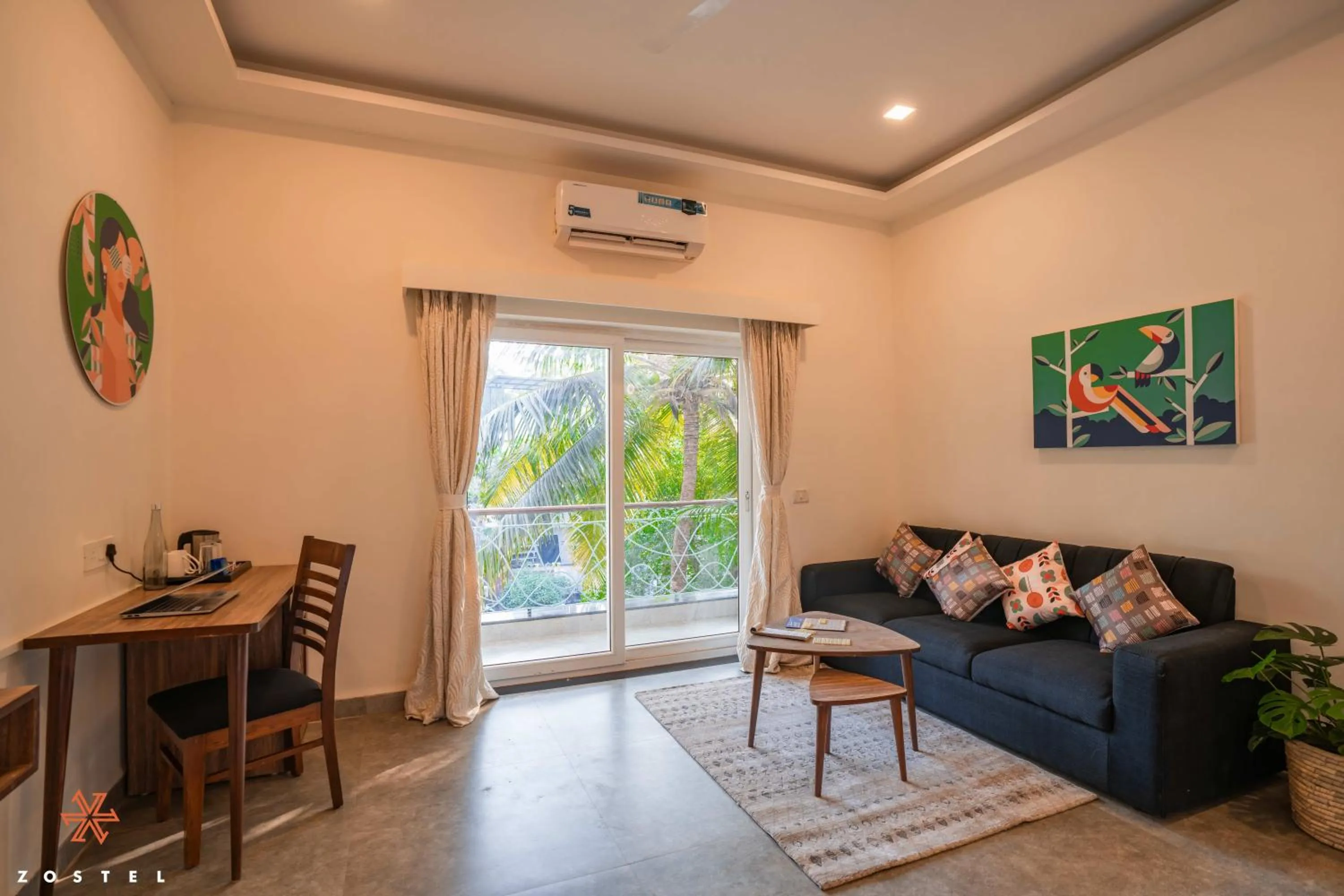 Seating area in Zostel Goa (Anjuna)