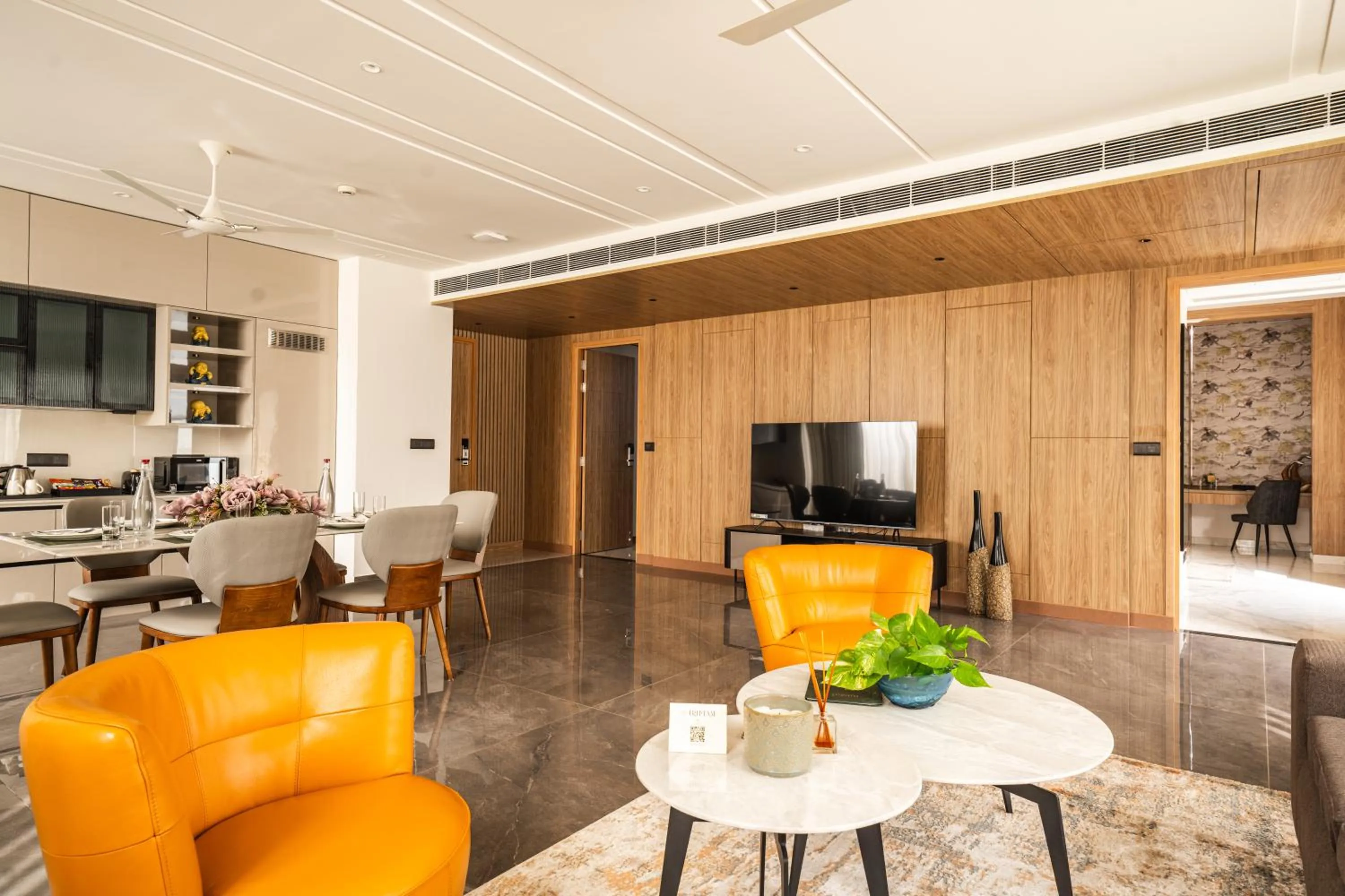 Living room in Triptam Vrindavan