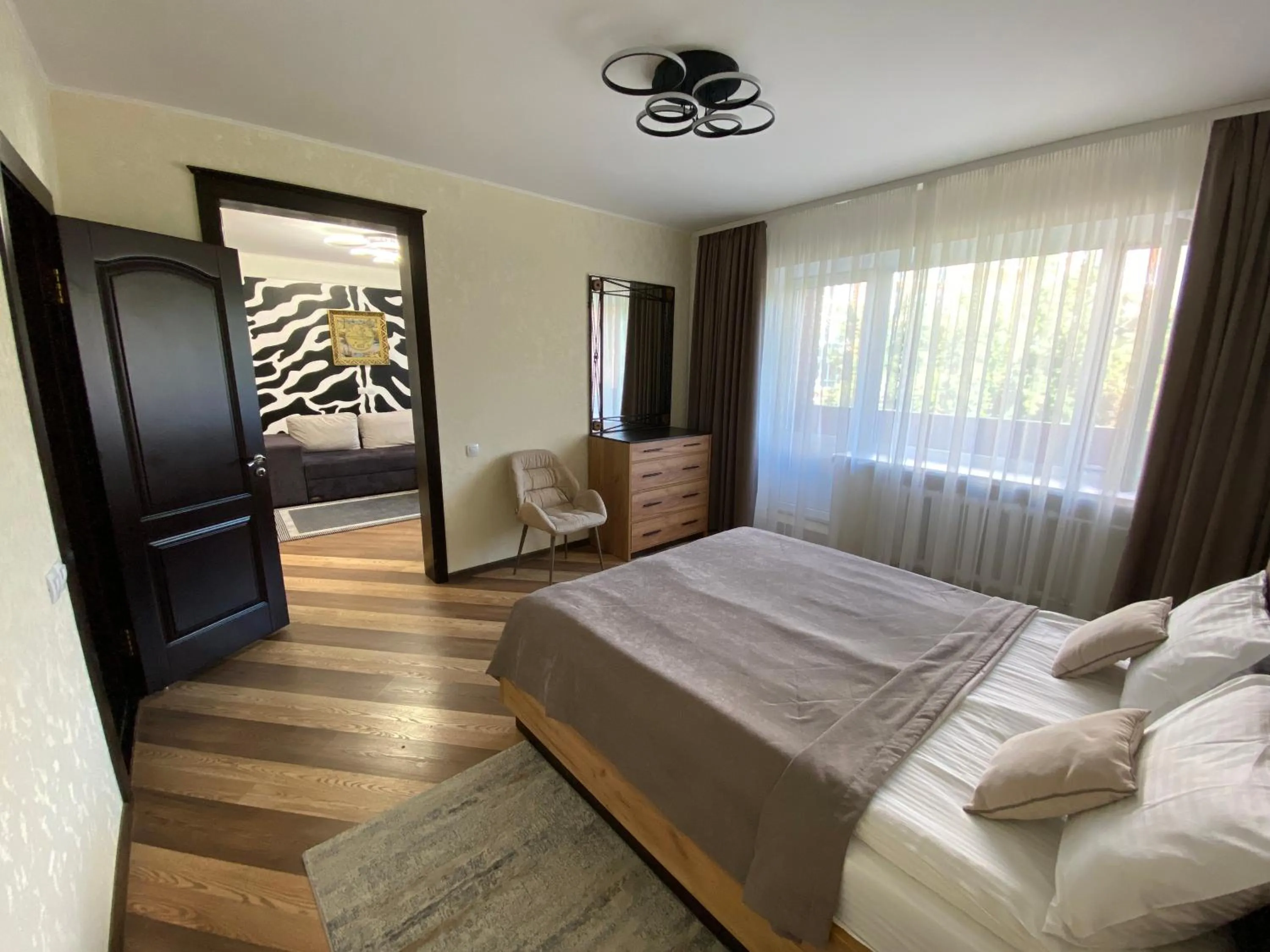 Bed in Hotel Prydesnyansky